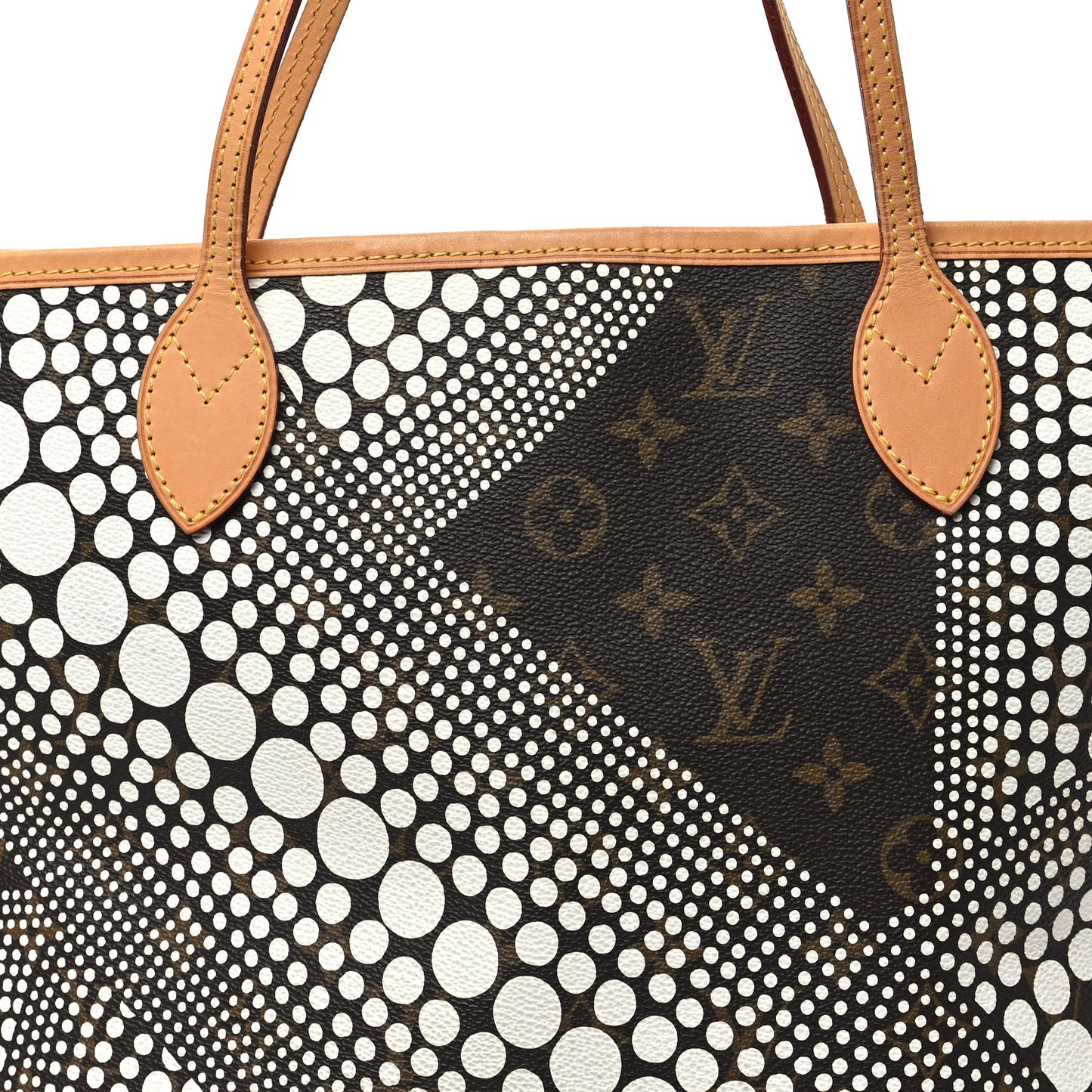 Monogram Kusama Waves Neverfull MM White