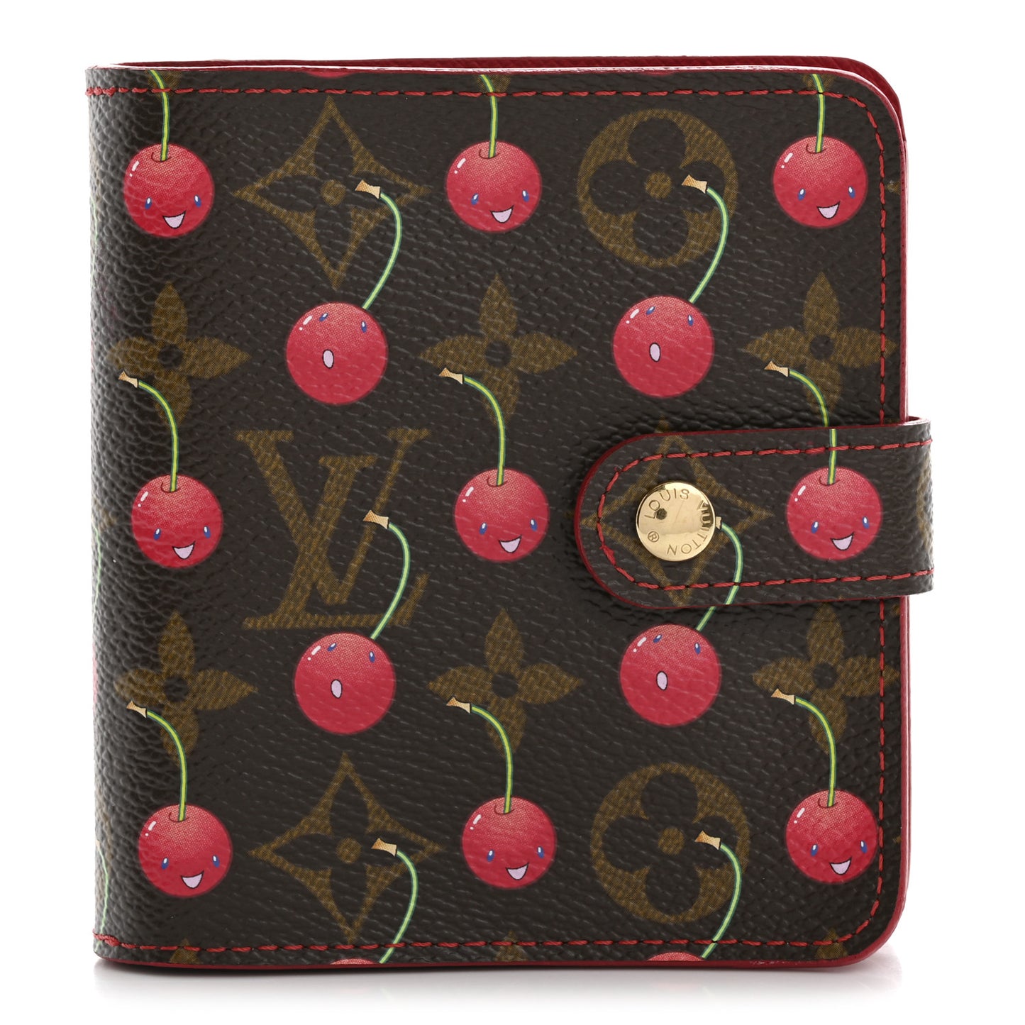 Monogram Cerises Compact Zipped Wallet