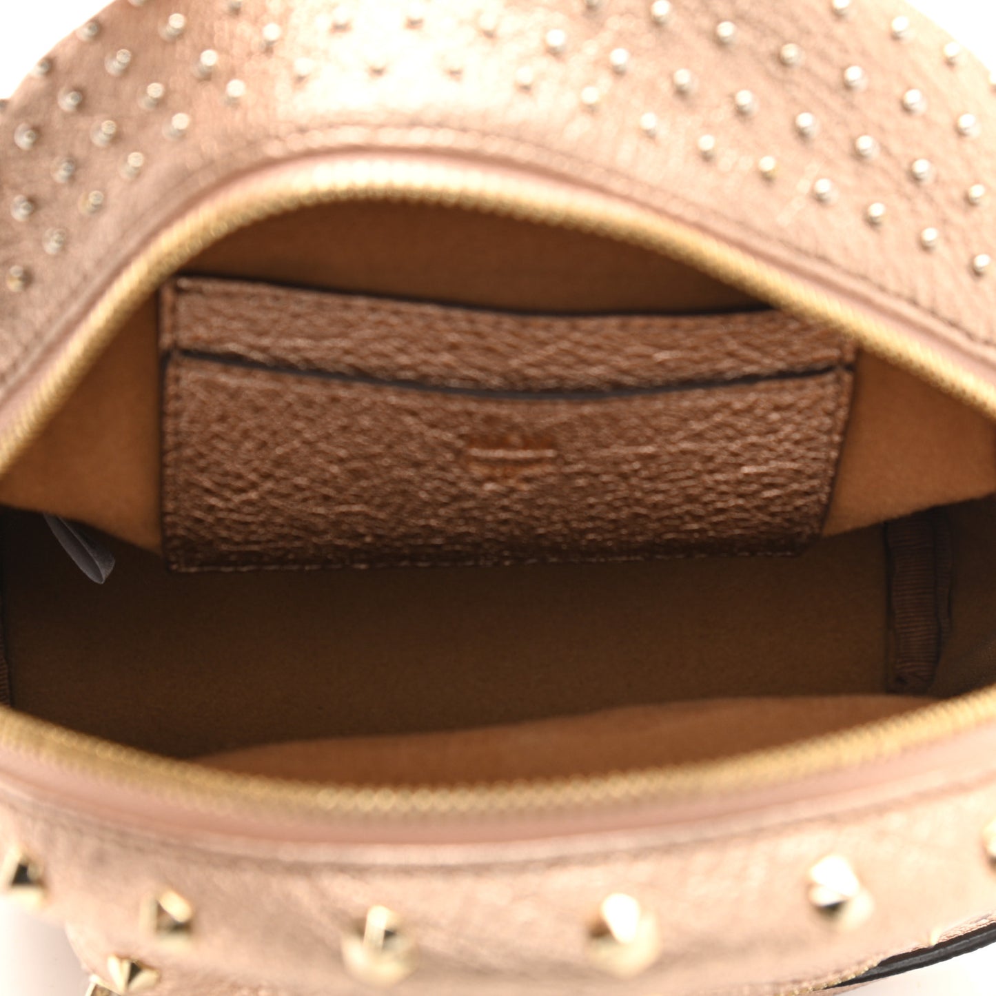 Metallic Calfskin Stud X-Mini Stark Bebe Boo Backpack Champagne Gold