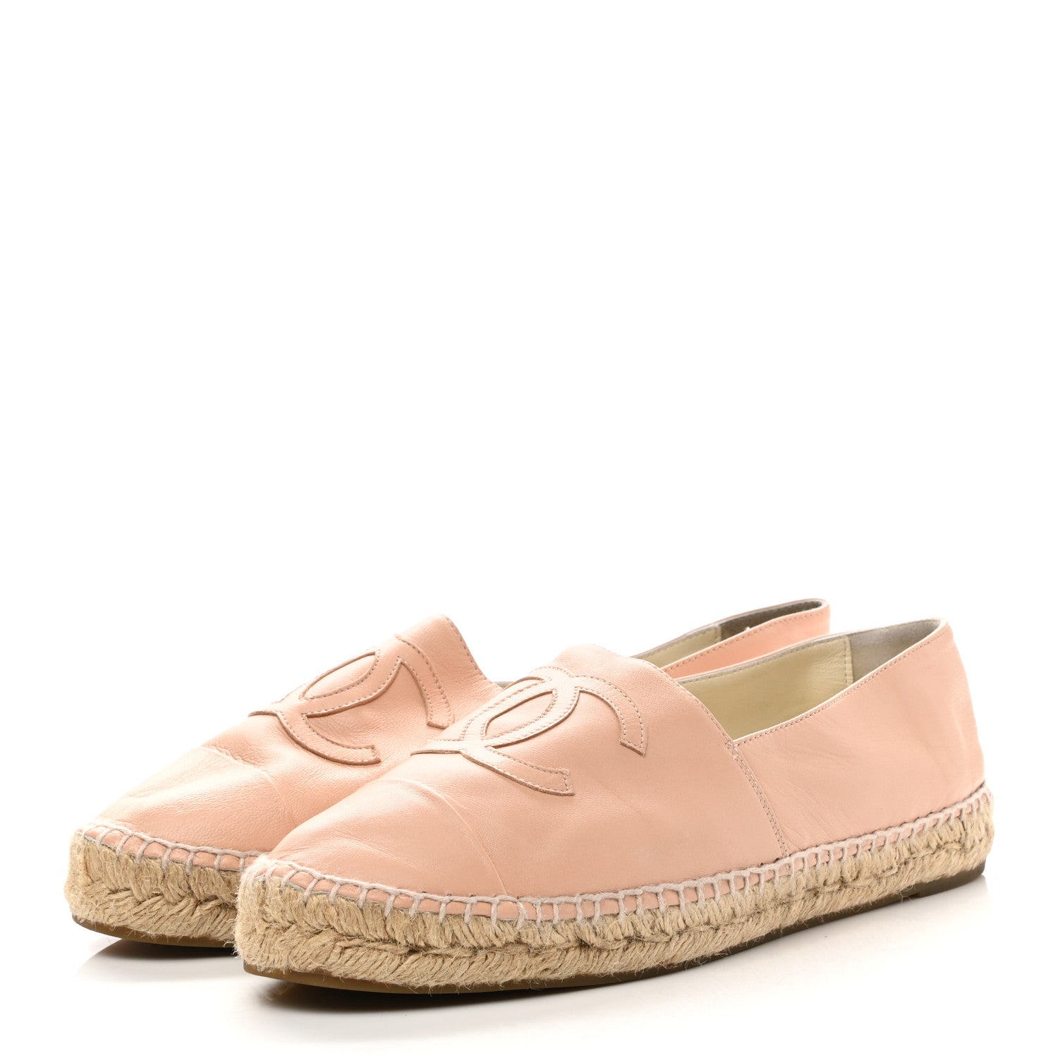 Chanel Lambskin CC Espadrilles 41 Beige 3 of 9