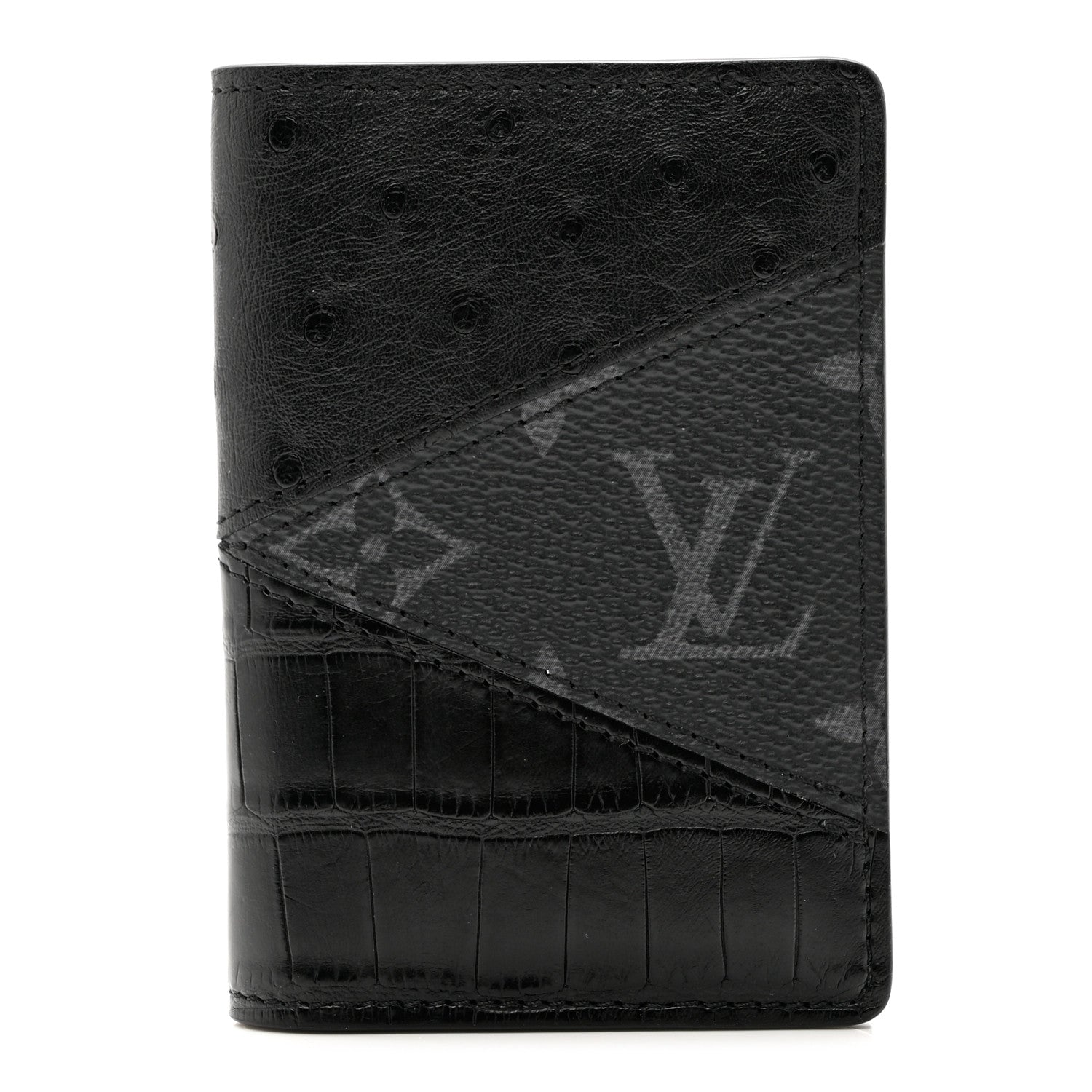 Louis Vuitton Ostrich Crocodile Pocket Organizer Black 1 of 6