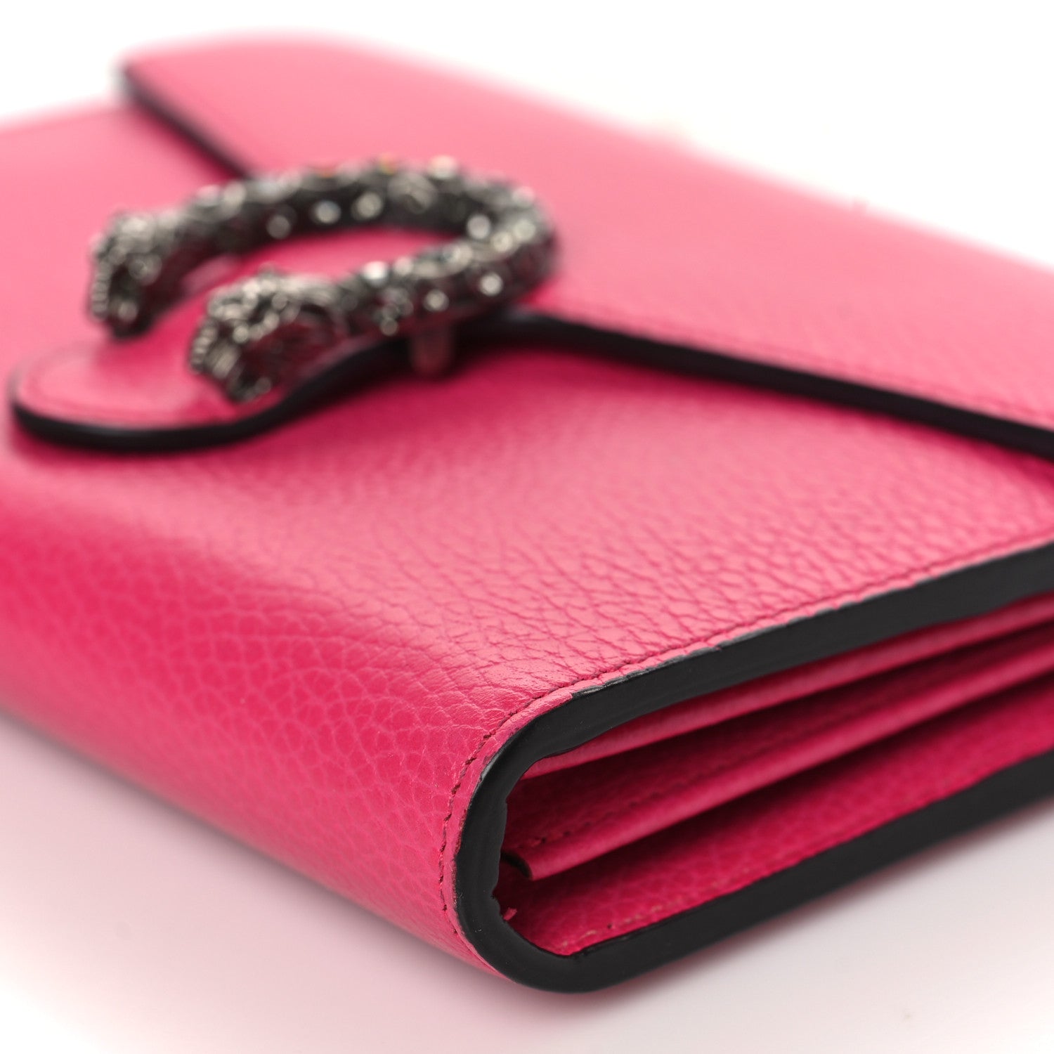 Gucci Dollar Calfskin Crystal Mini Dionysus Chain Wallet Box Pink 8 of 8