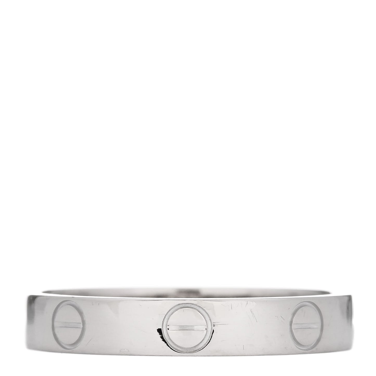 18K White Gold 3.5mm LOVE Wedding Band Ring 56 7.5