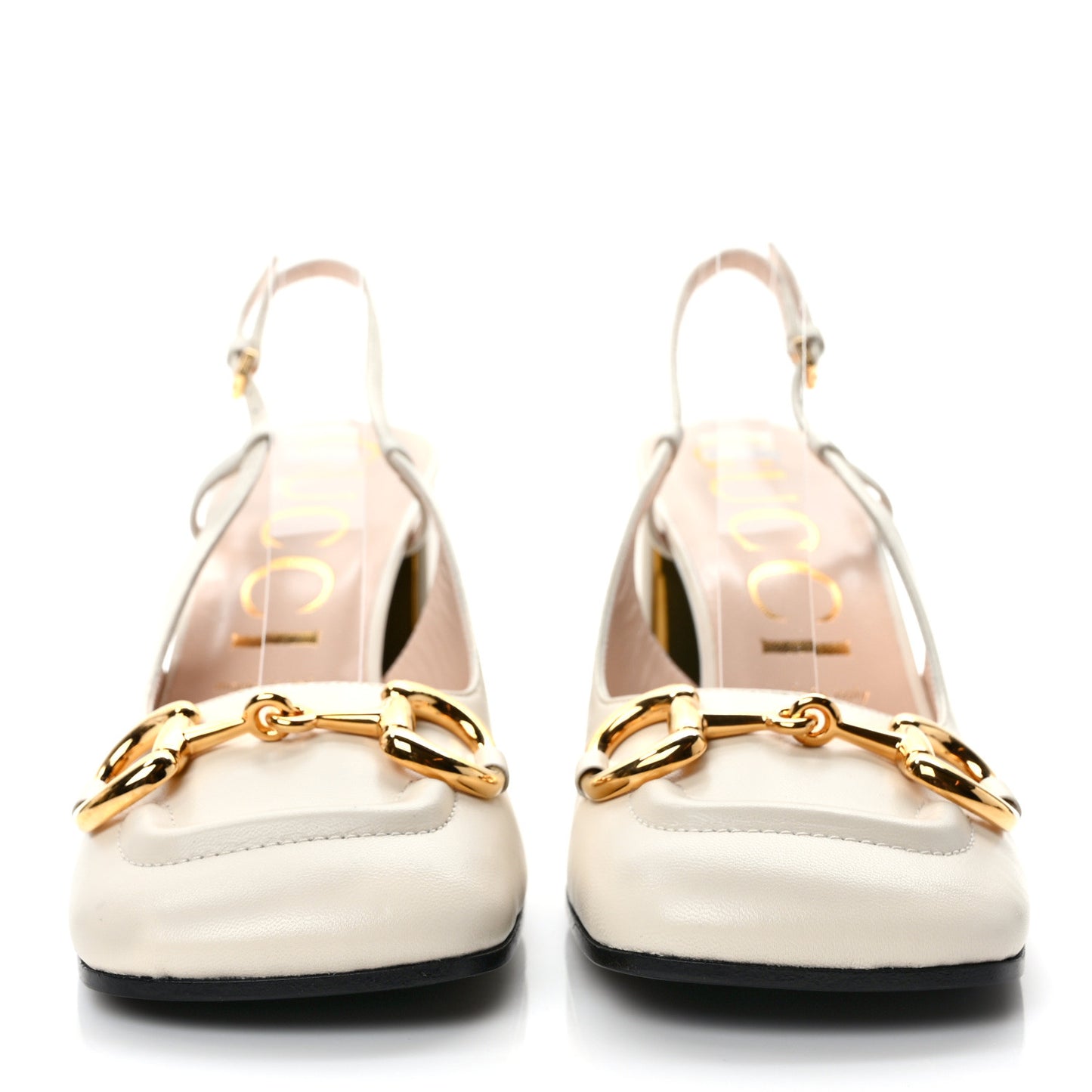 Malaga Kid Horsebit 75mm Slingback Pumps 39 Mystic White