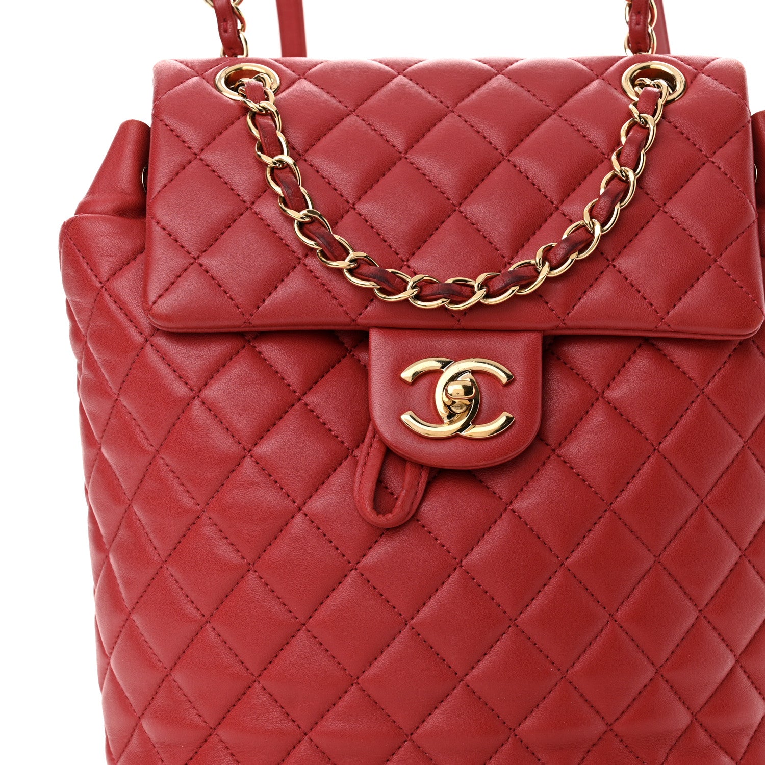 Chanel Lambskin Quilted Small Urban Spirit Backpack Red 8 of 14