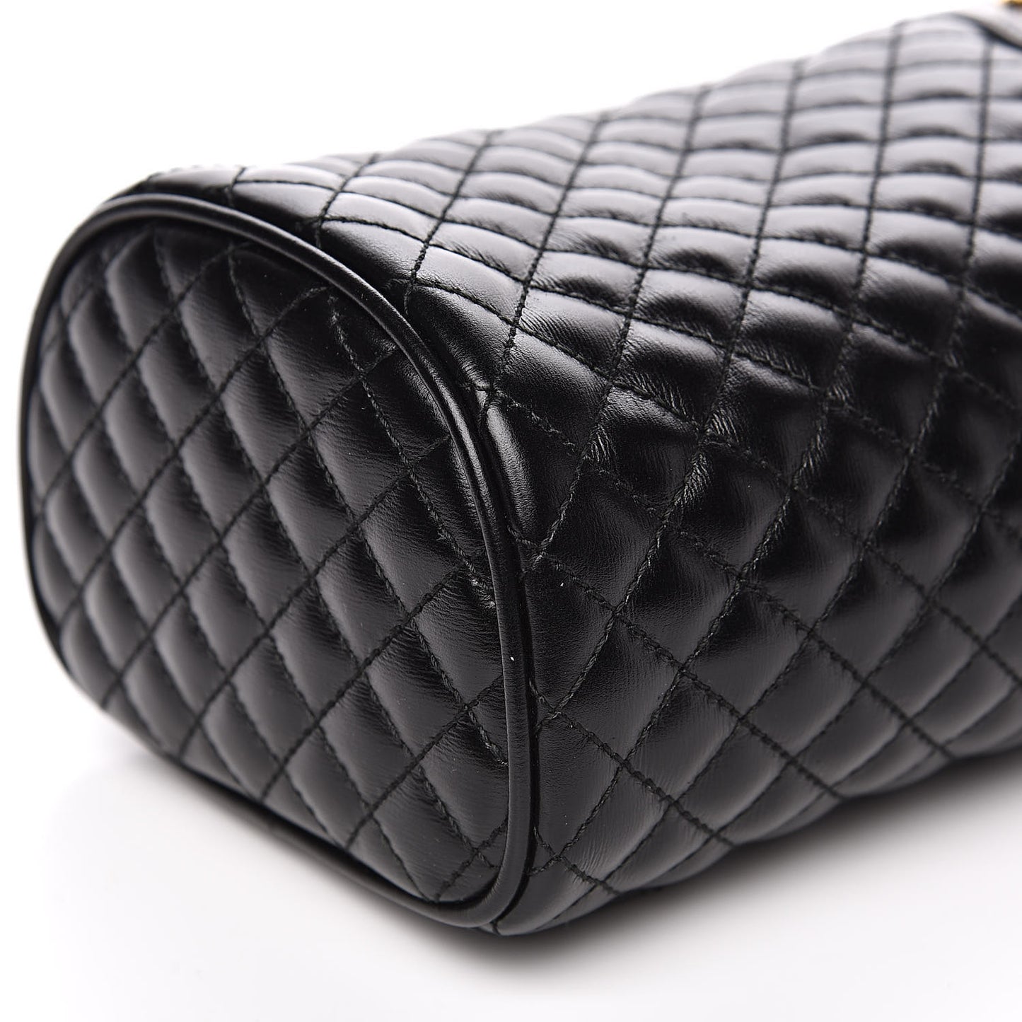 Calfskin Trapuntata Zumi Belt Bag Black