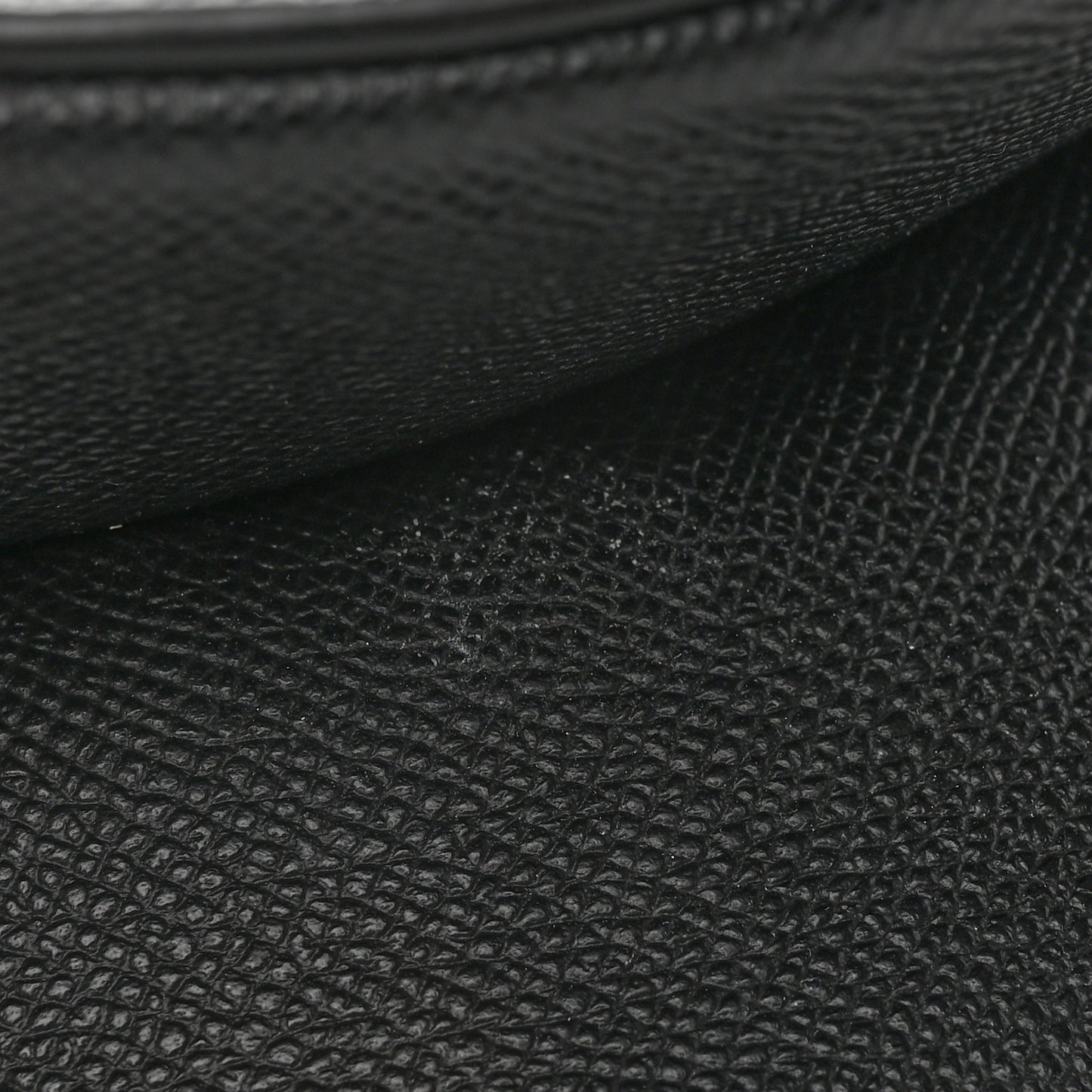 Grained Calfskin Saddle Bag With Strap Black