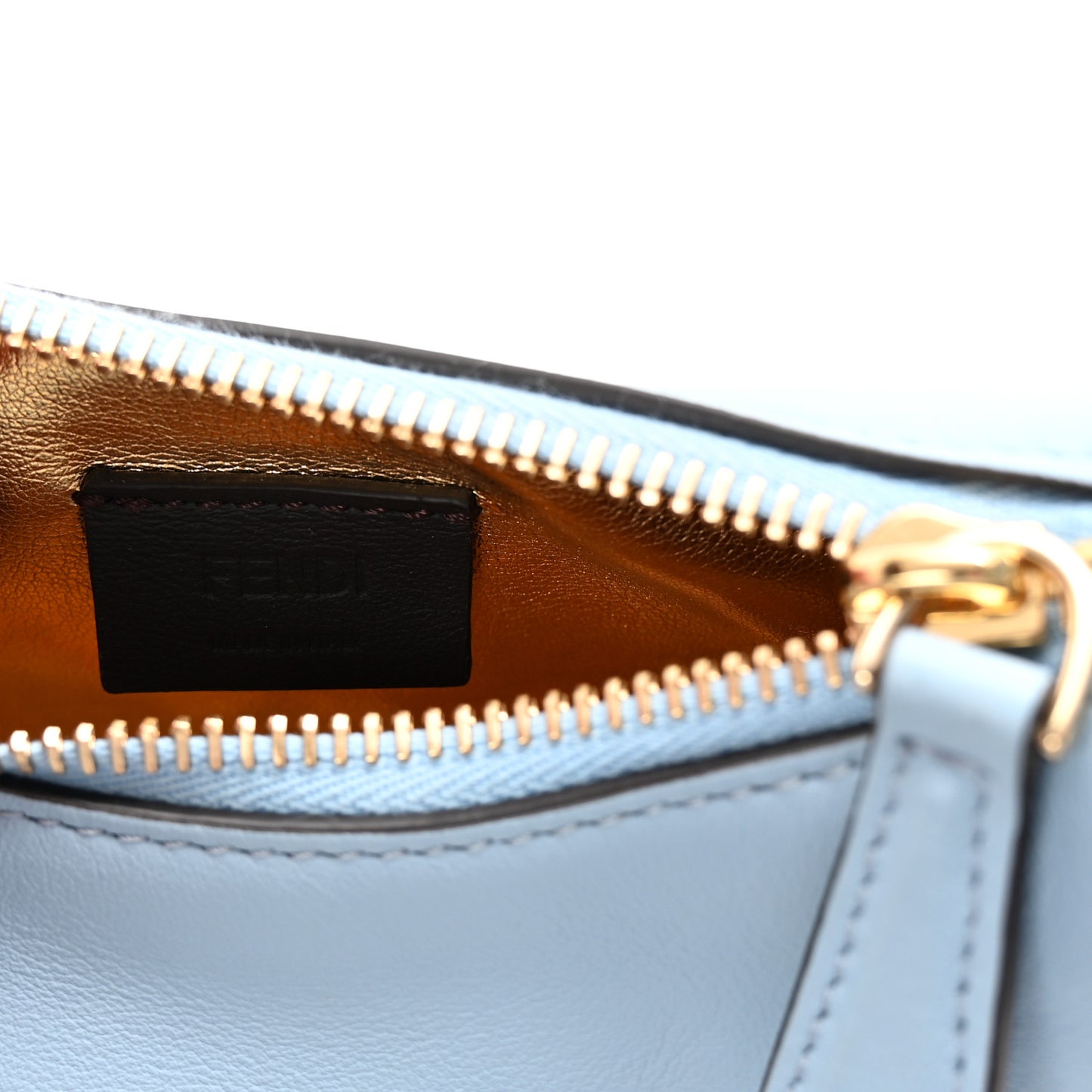 Vitello Grace Matte Nano Fendigraphy Hobo Charm Azzurro Baby