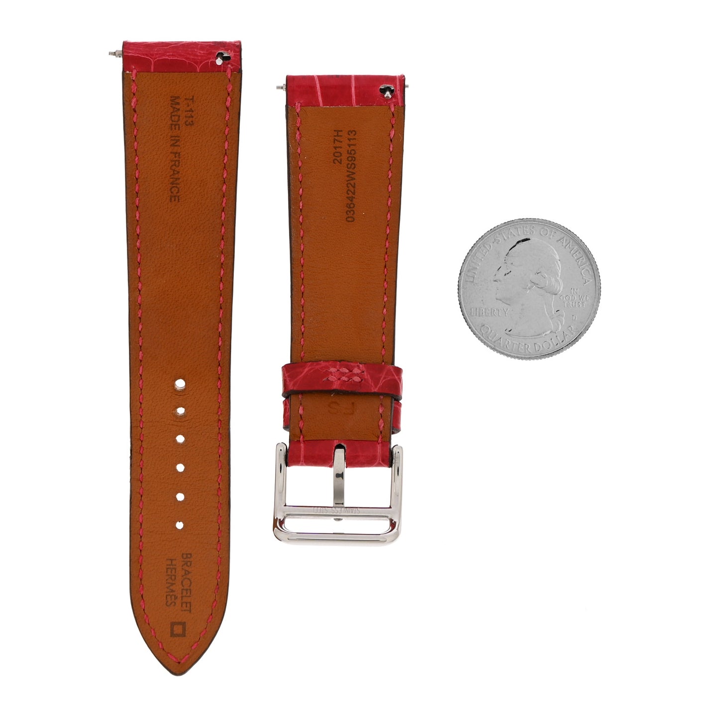 Alligator Heure H Hour Watch 30mm Strap Framboise