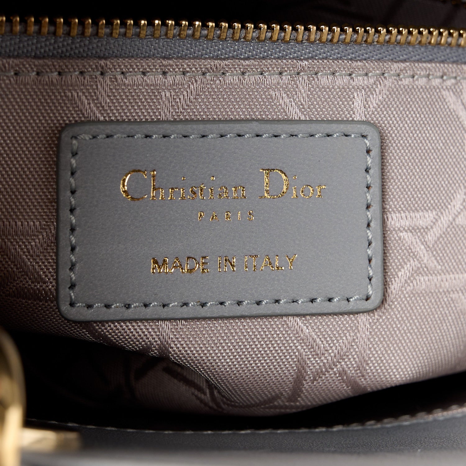Christian Dior Lambskin Cannage Small Lucky Badges Lady Dior Grey 6 of 10