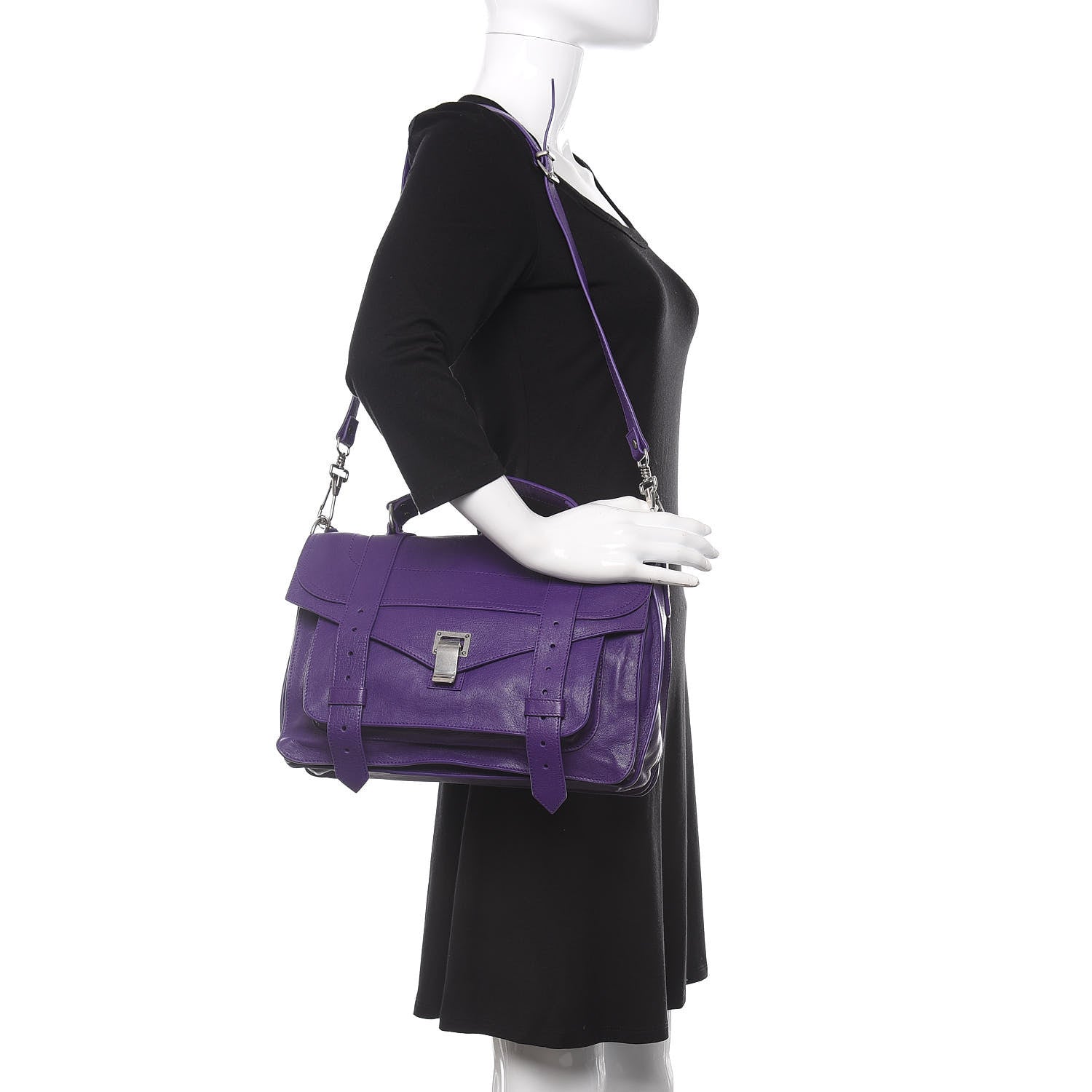 Proenza Schouler Lambskin Medium PS1 Satchel Amethyst 2 of 13