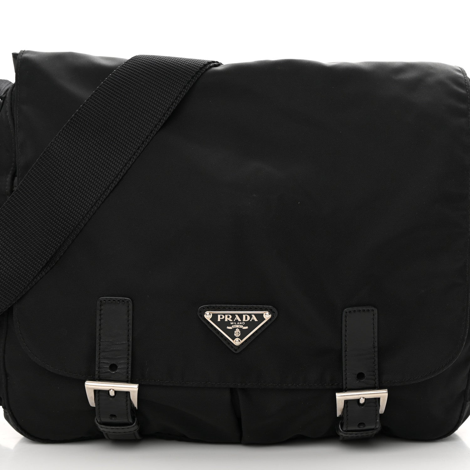 Prada Nylon Messenger Bag Black 8 of 14