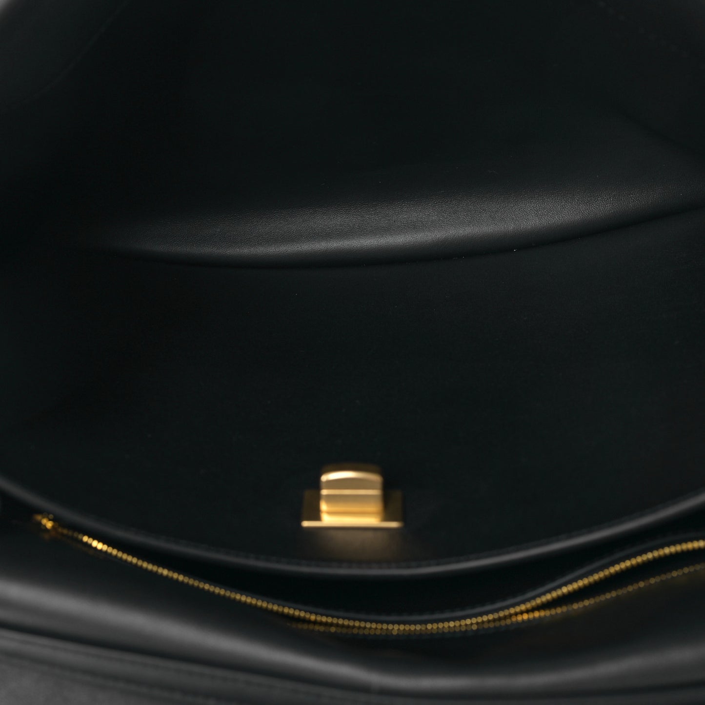 Natural Smooth Calfskin Medium Rodeo Top Handle Handbag Black