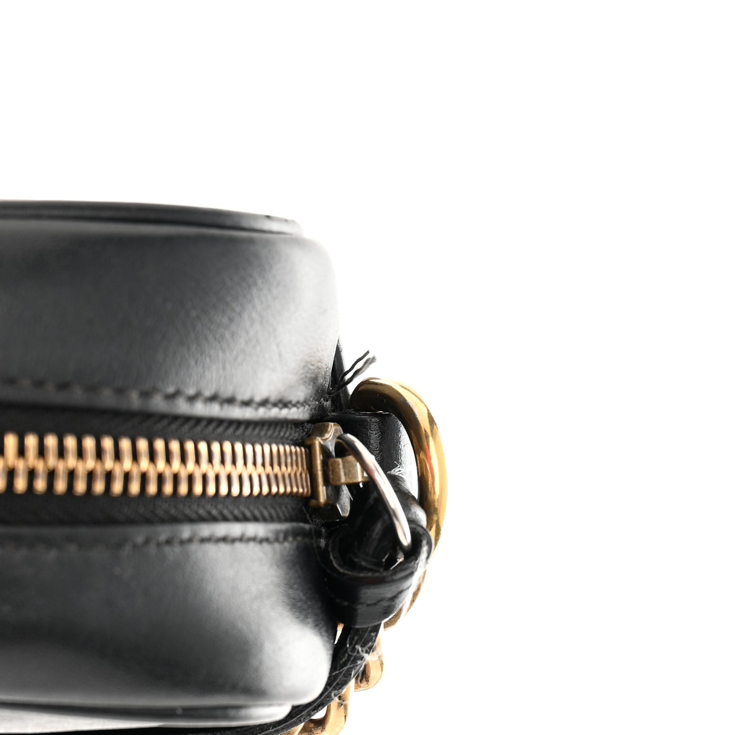 Calfskin Matelasse Mini GG Marmont Chain Shoulder Bag Black