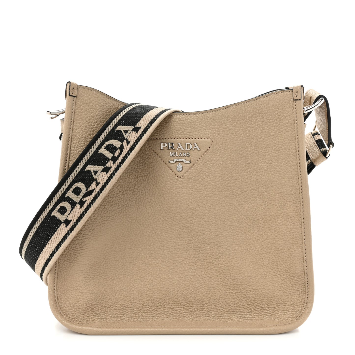 Vitello Daino Soft Hobo Messenger Bag Sabbia