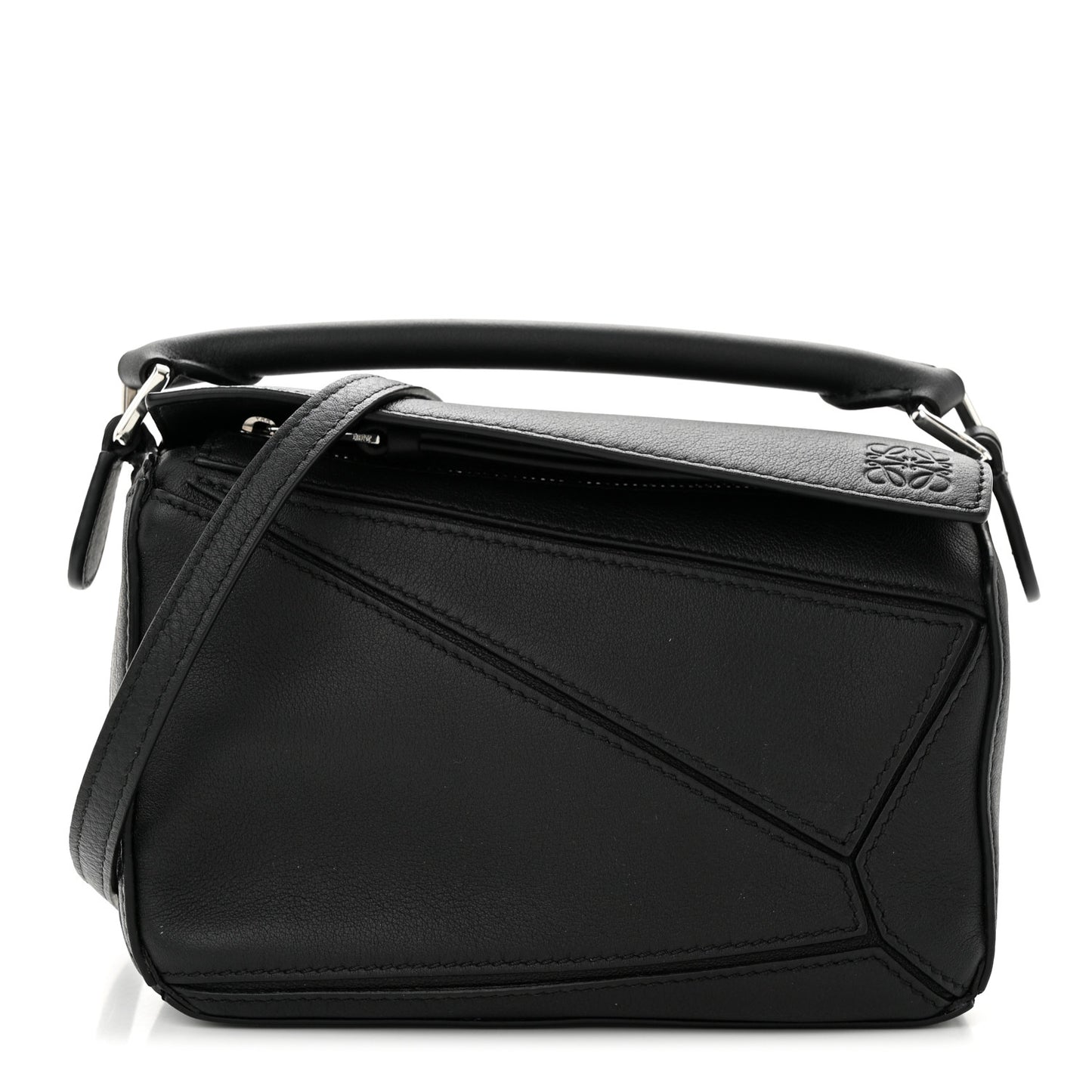 Calfskin Mini Puzzle Bag Black