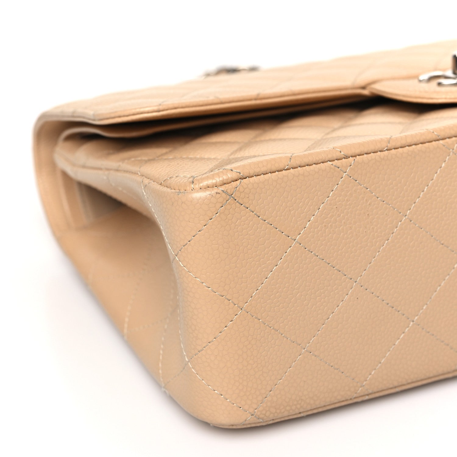 Chanel Caviar Quilted Jumbo Double Flap Beige Clair 8 of 10