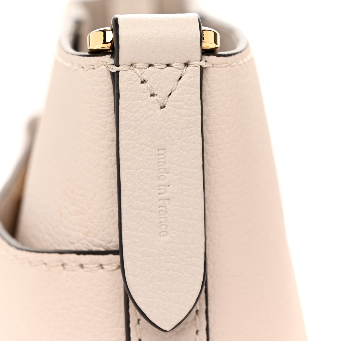 Grained Calfskin Lock and Walk Bucket Quartz