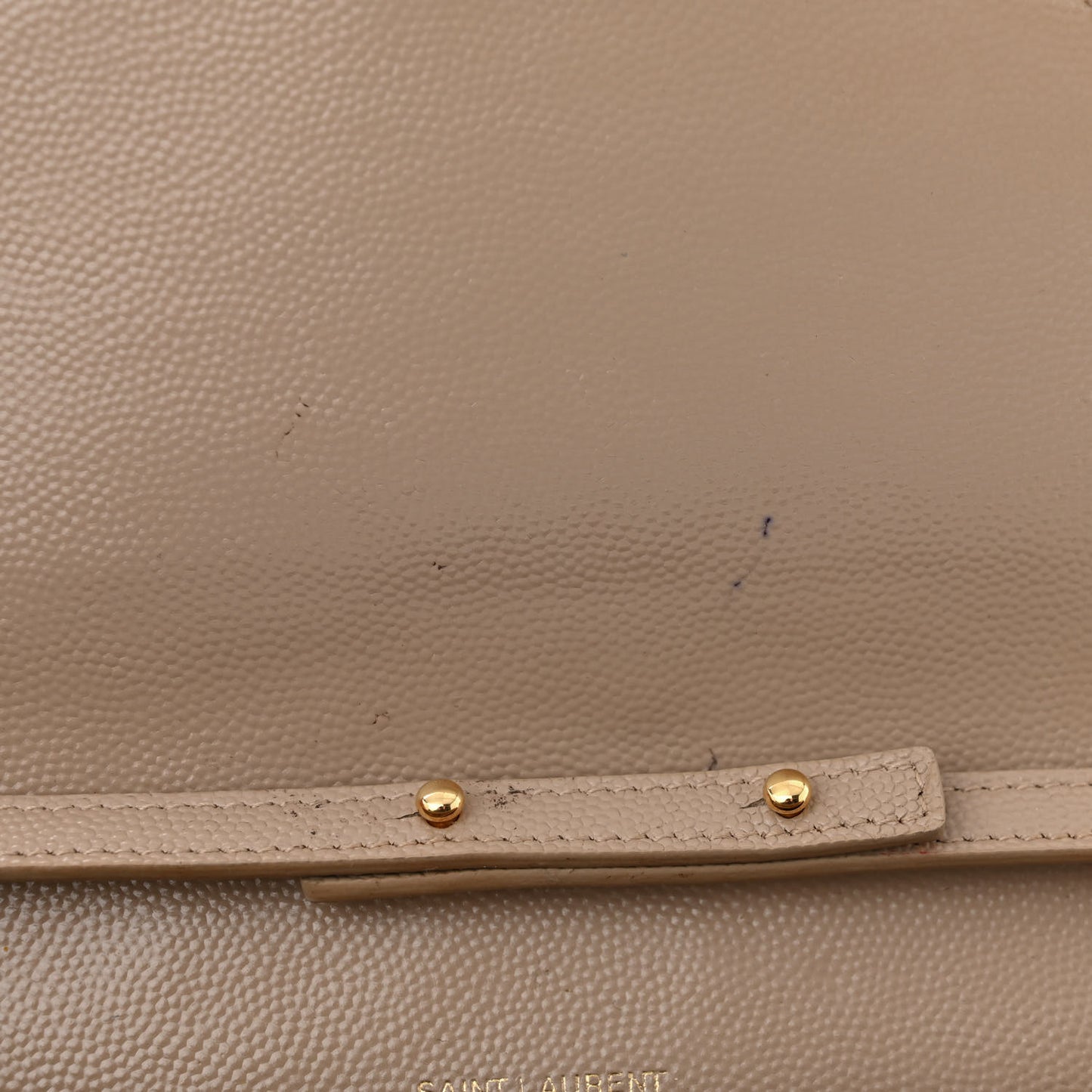 Grain De Poudre Matelasse Chevron Monogram Chain Wallet Dark Beige