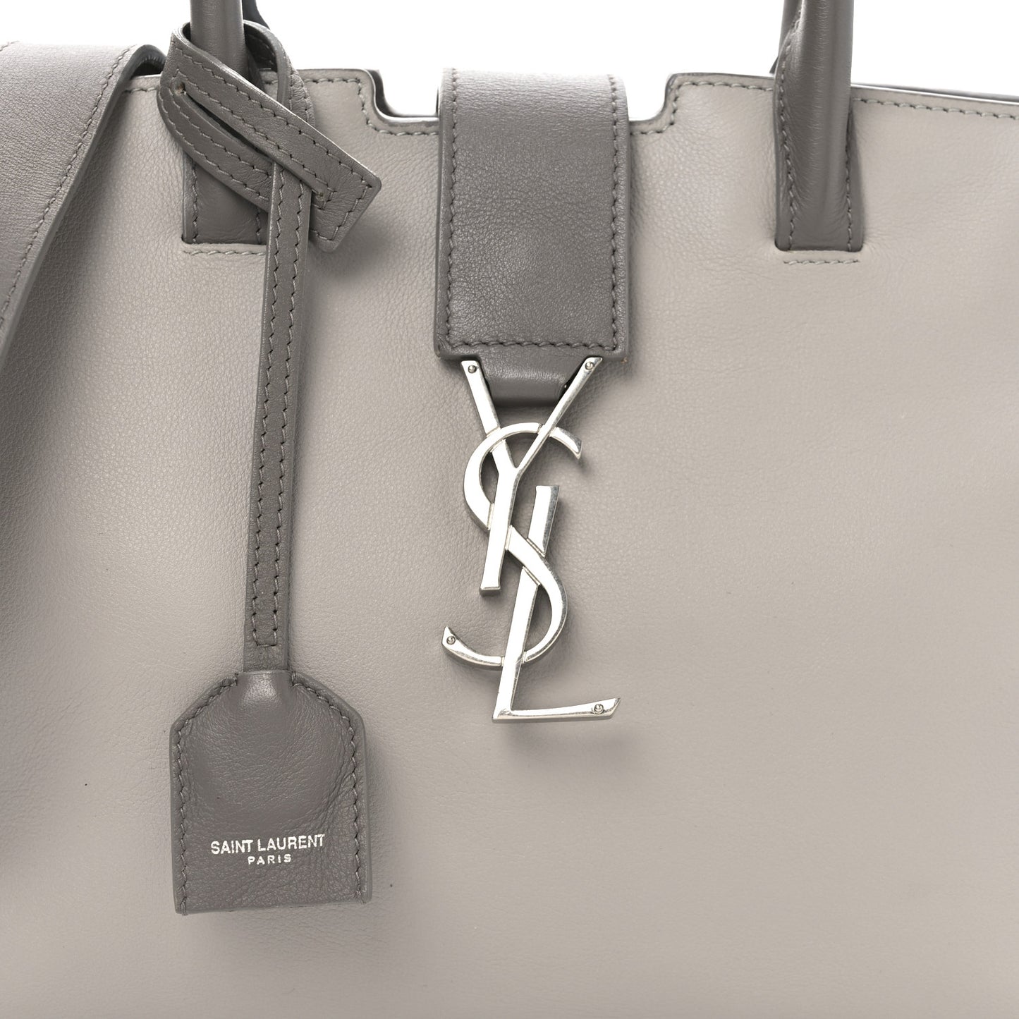 Calfskin Suede Baby Monogram Downtown Cabas Grey