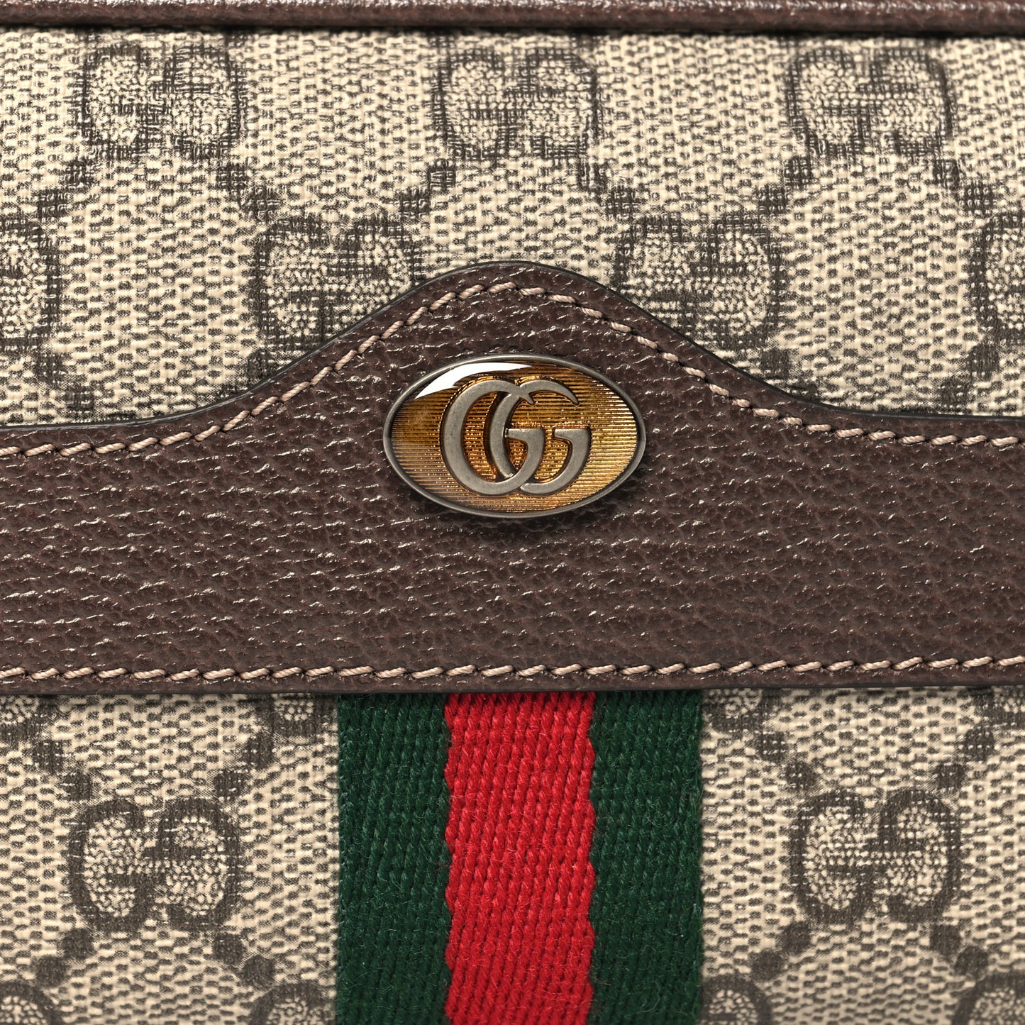 GG Supreme Monogram Web Mini Ophidia GG Bag Brown