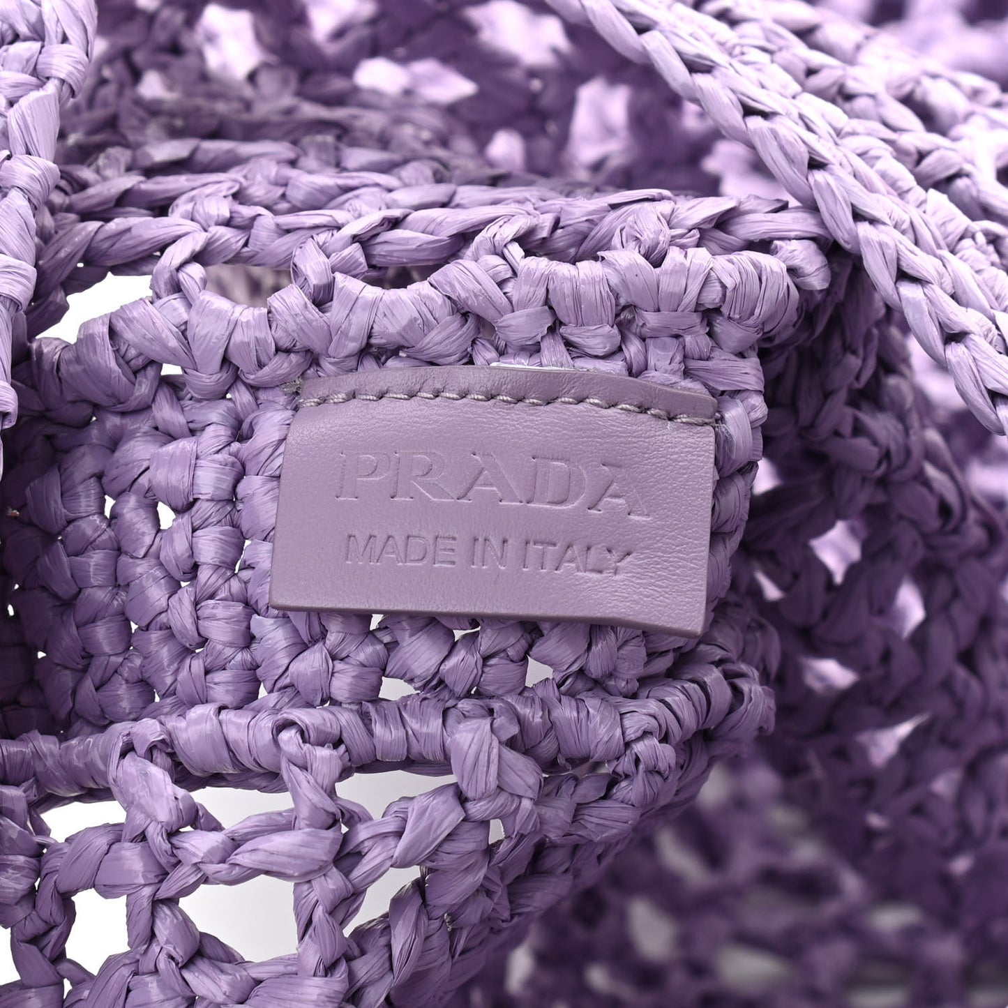 Yarn Raffia Effect Crochet Logo Embroidered Tote Bag Lilium