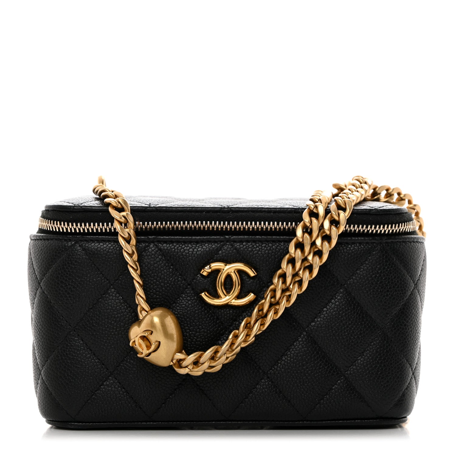 Chanel Caviar Quilted Sweetheart Vanity Case Black 1 of 11