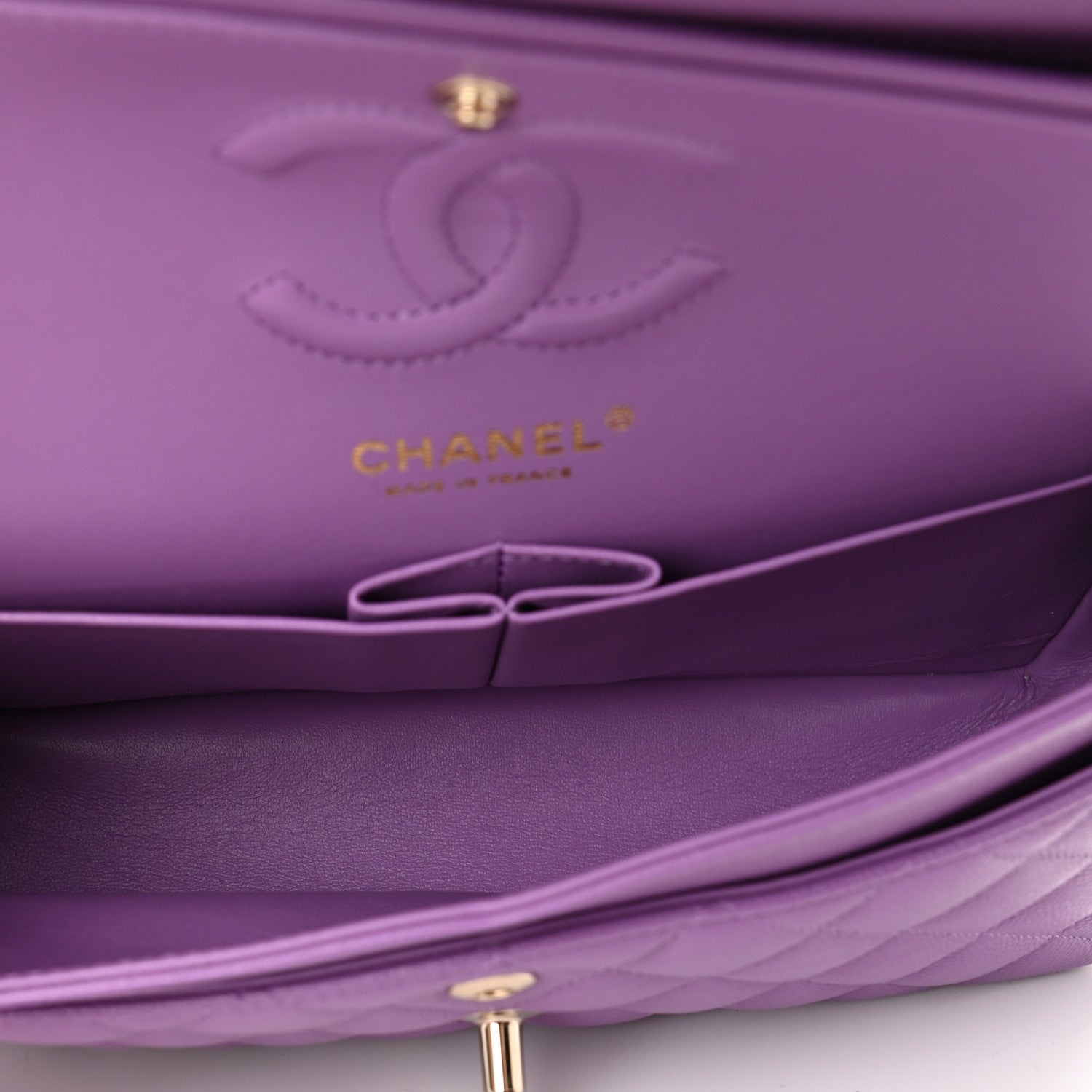 Chanel Caviar Quilted Small Double Flap Purple 5 of 11