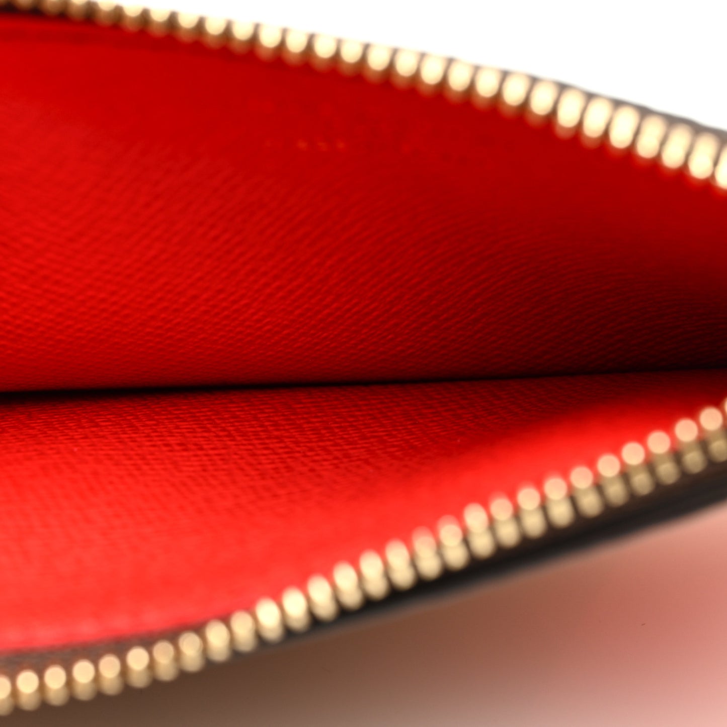 Monogram Zipped Romy Card Holder Red