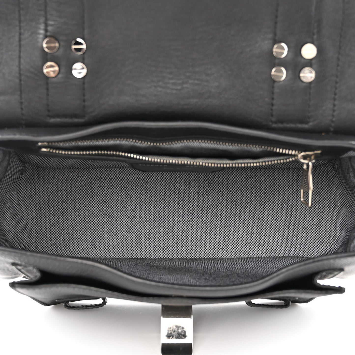 Grained Calfskin Tiny PS1 Satchel Black