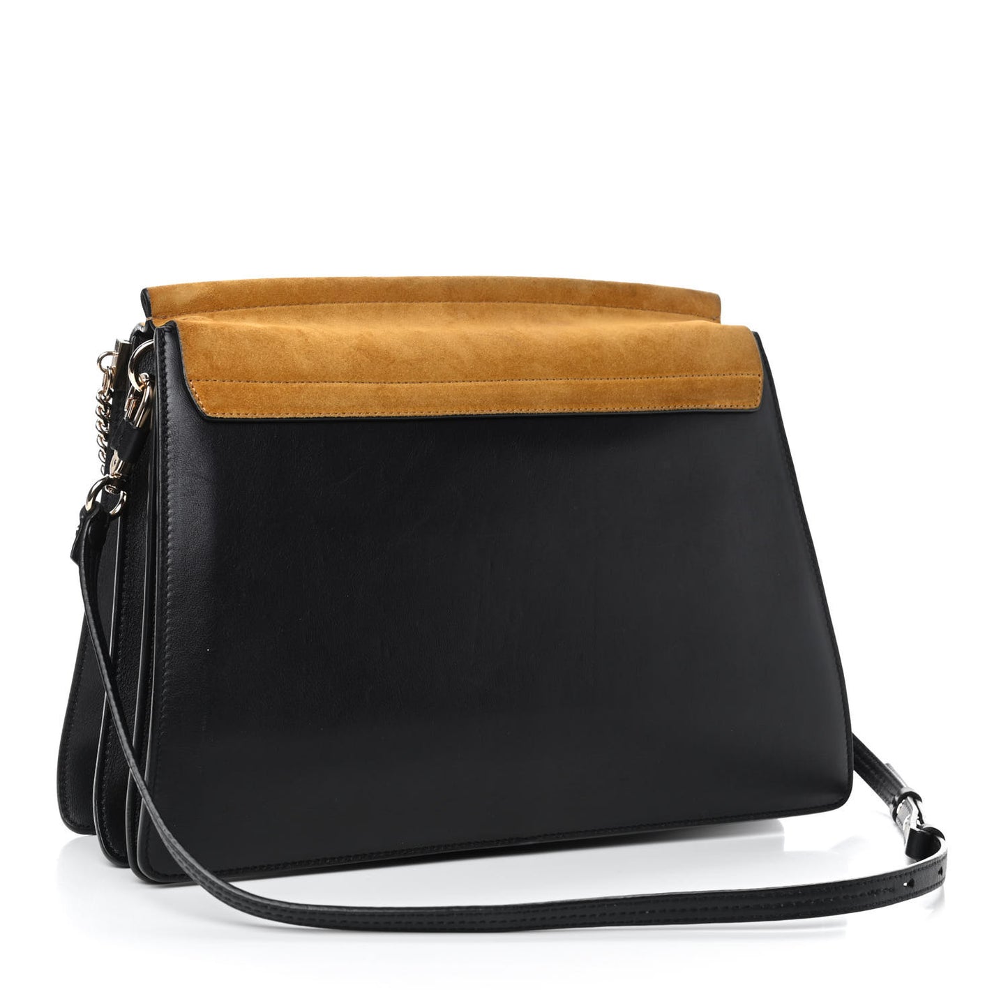 Suede Calfskin Medium Faye Shoulder Bag Full Blue Mustard