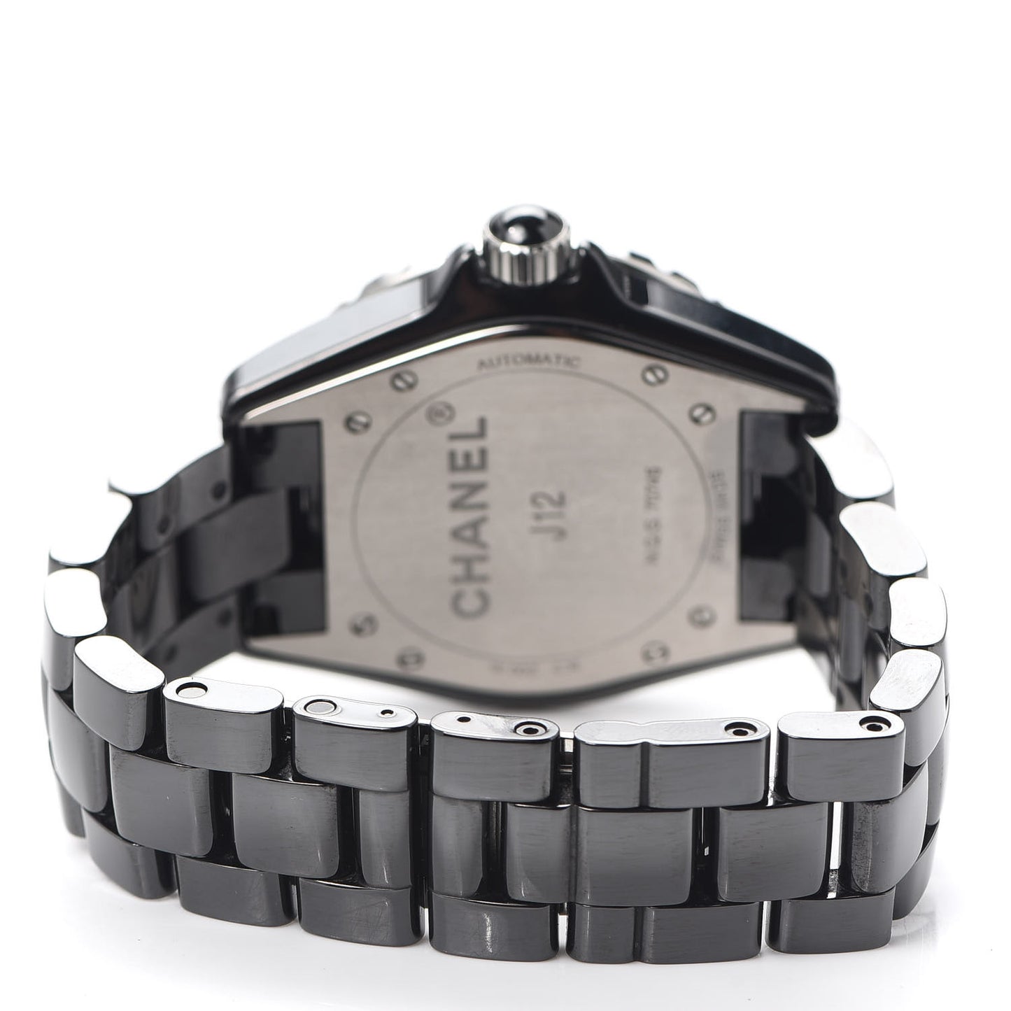 Stainless Steel Ceramic Diamond 38mm J12 Automatic Watch Black