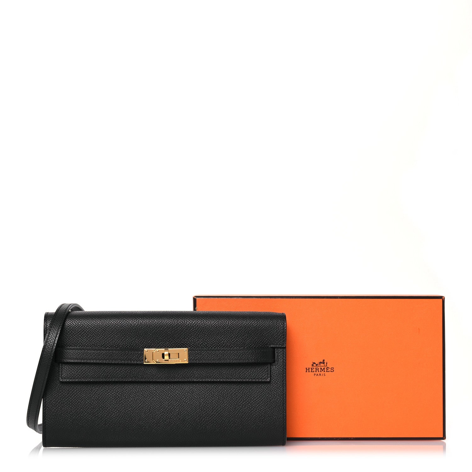 Hermes Epsom Kelly Wallet To Go Black 16 of 16