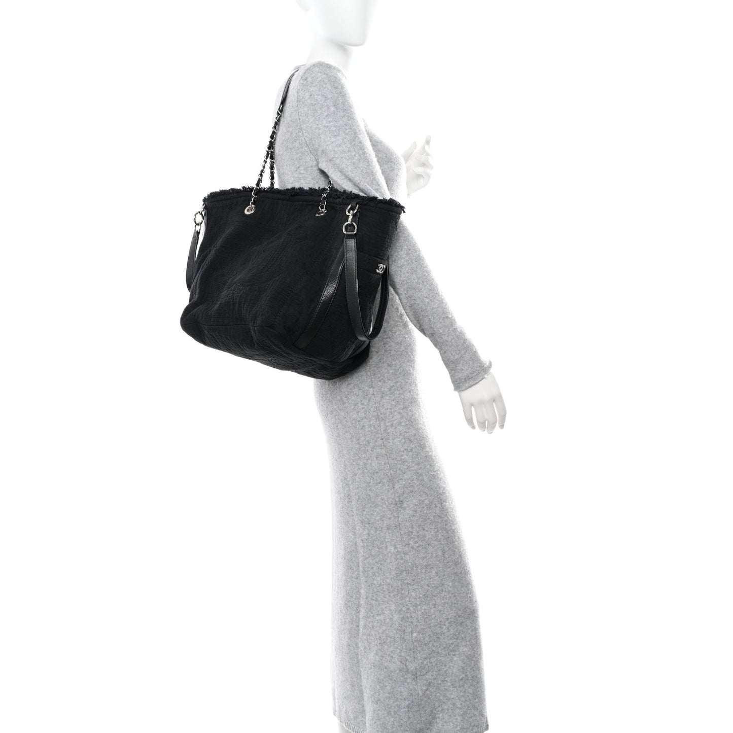 Canvas Small Double Face Tote Black