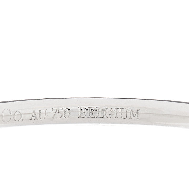18K White Gold Diamond Metro Band Ring 50 5.5