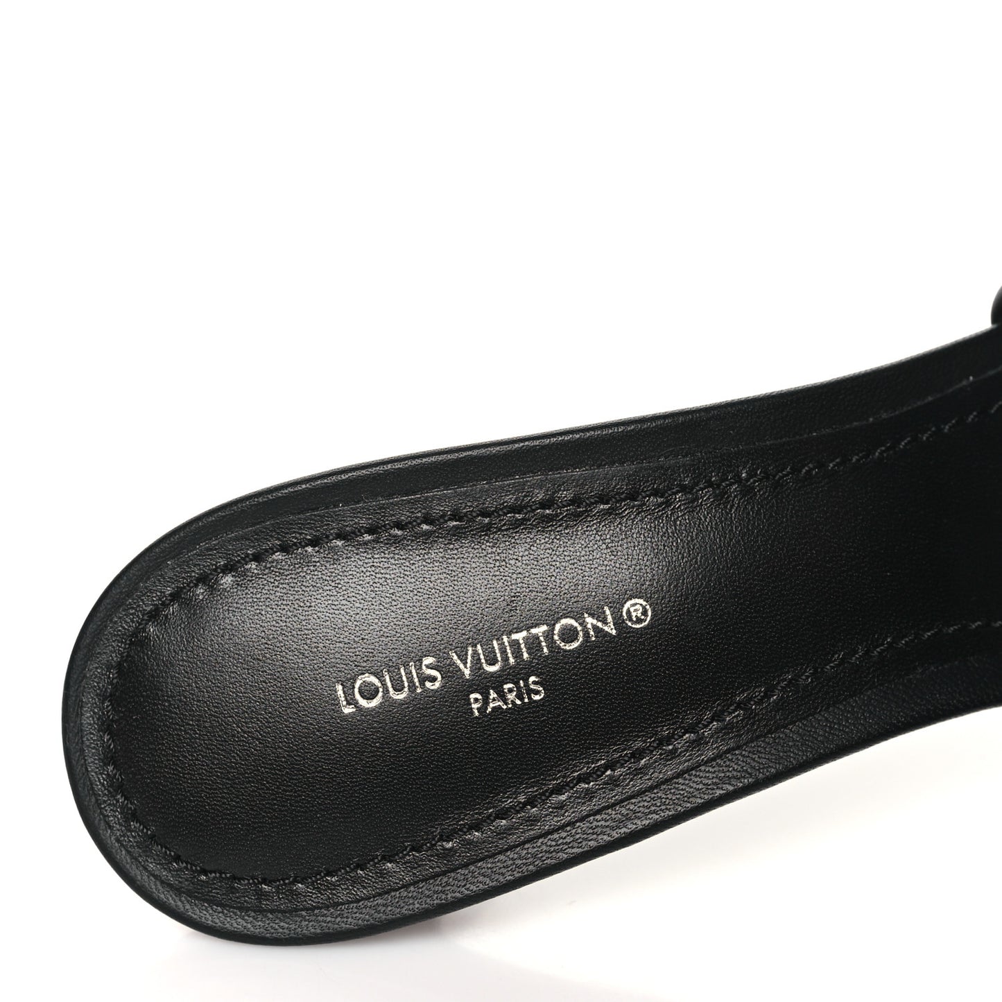 Lambskin Embossed Monogram Revival High Heel Mules 38 Black