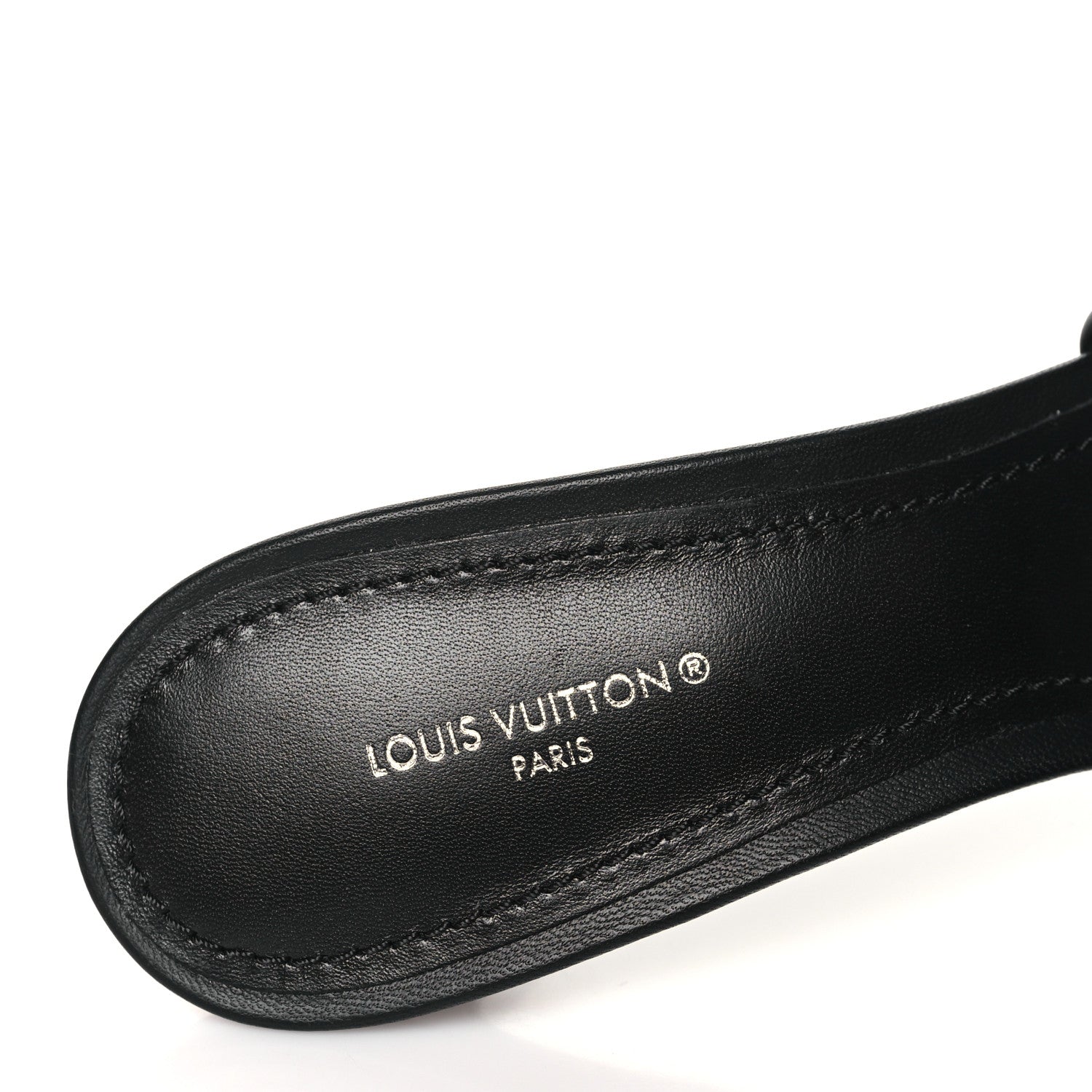 Louis Vuitton Lambskin Embossed Monogram Revival High Heel Mules 38 Black 8 of 10