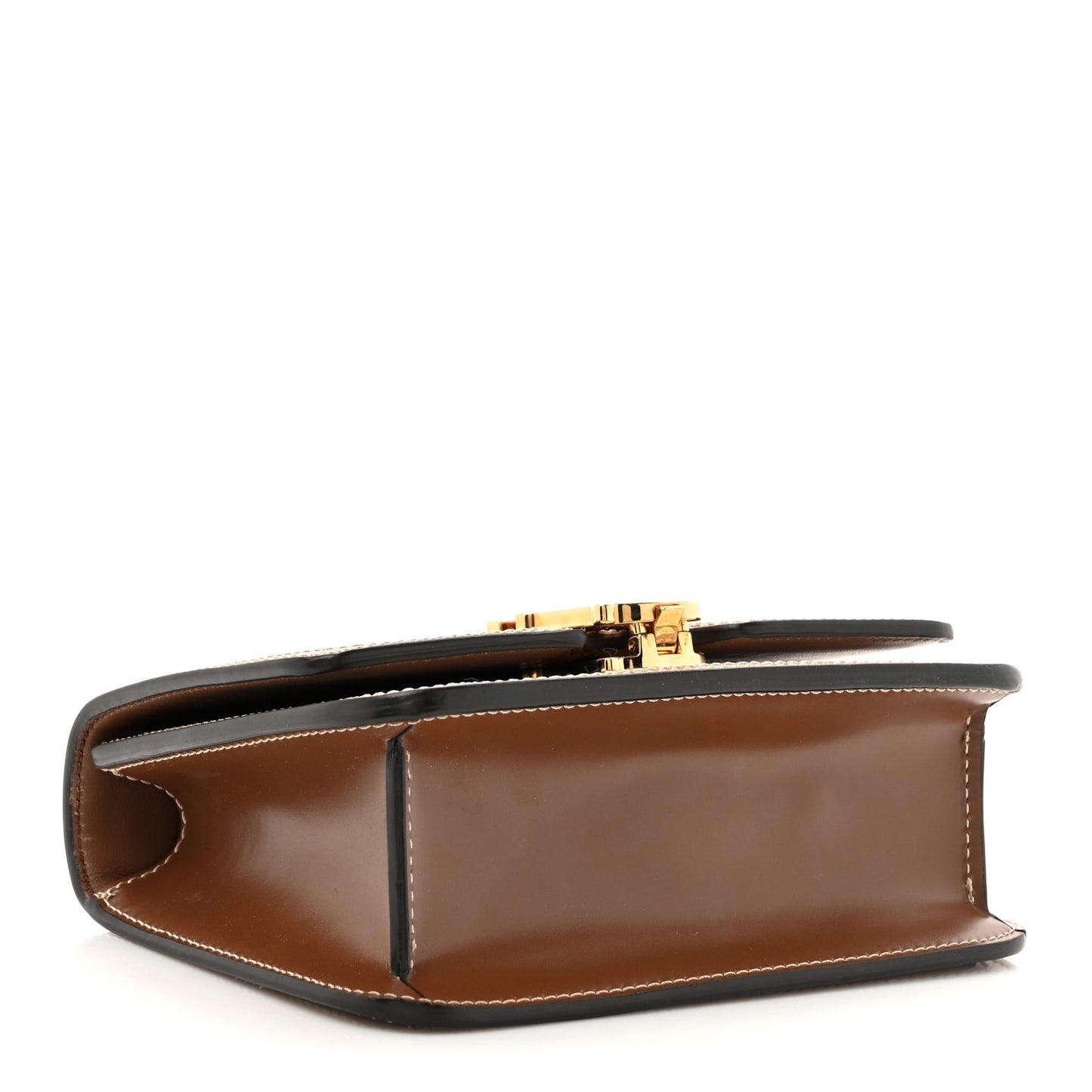 Canvas Calfskin Small TB Bag Natural Malt Brown