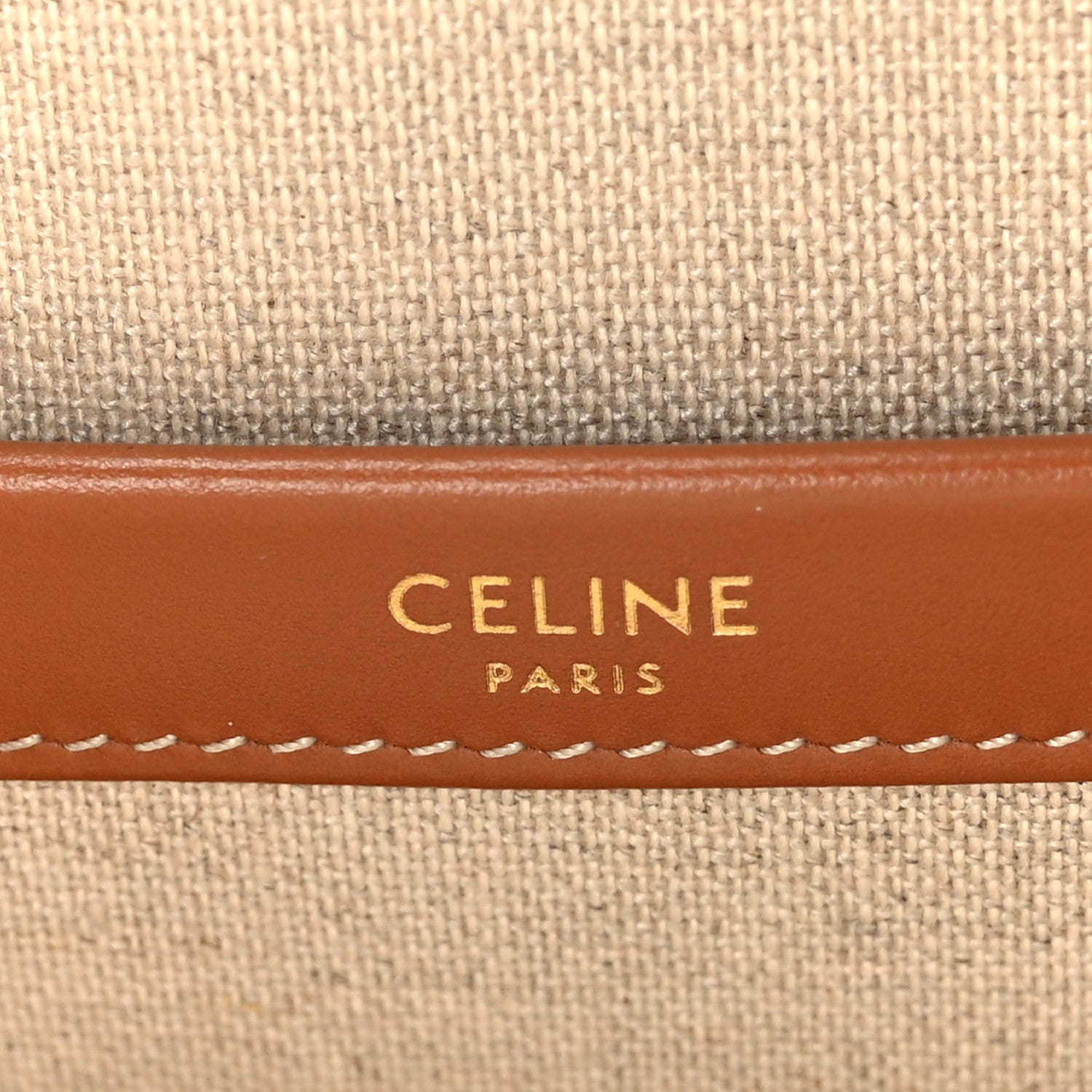Celine Canvas Small Cabas Thais Ecru Black 6 of 10