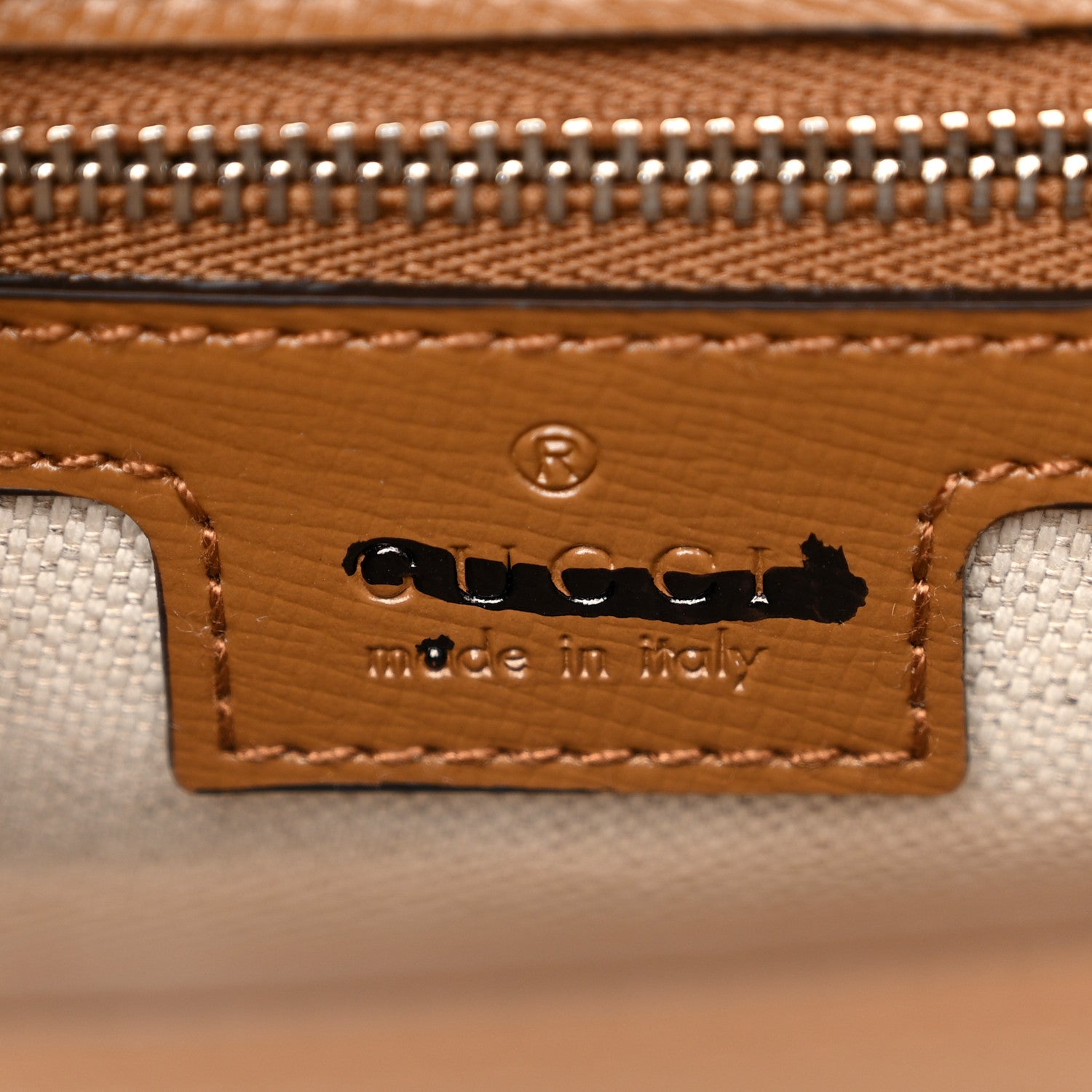 Gucci Monogram Small Horsebit 1955 Asymmetric Shoulder Bag Beige Brown Sugar 6 of 10