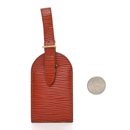 Epi Luggage Tag and Loop Set Fawn