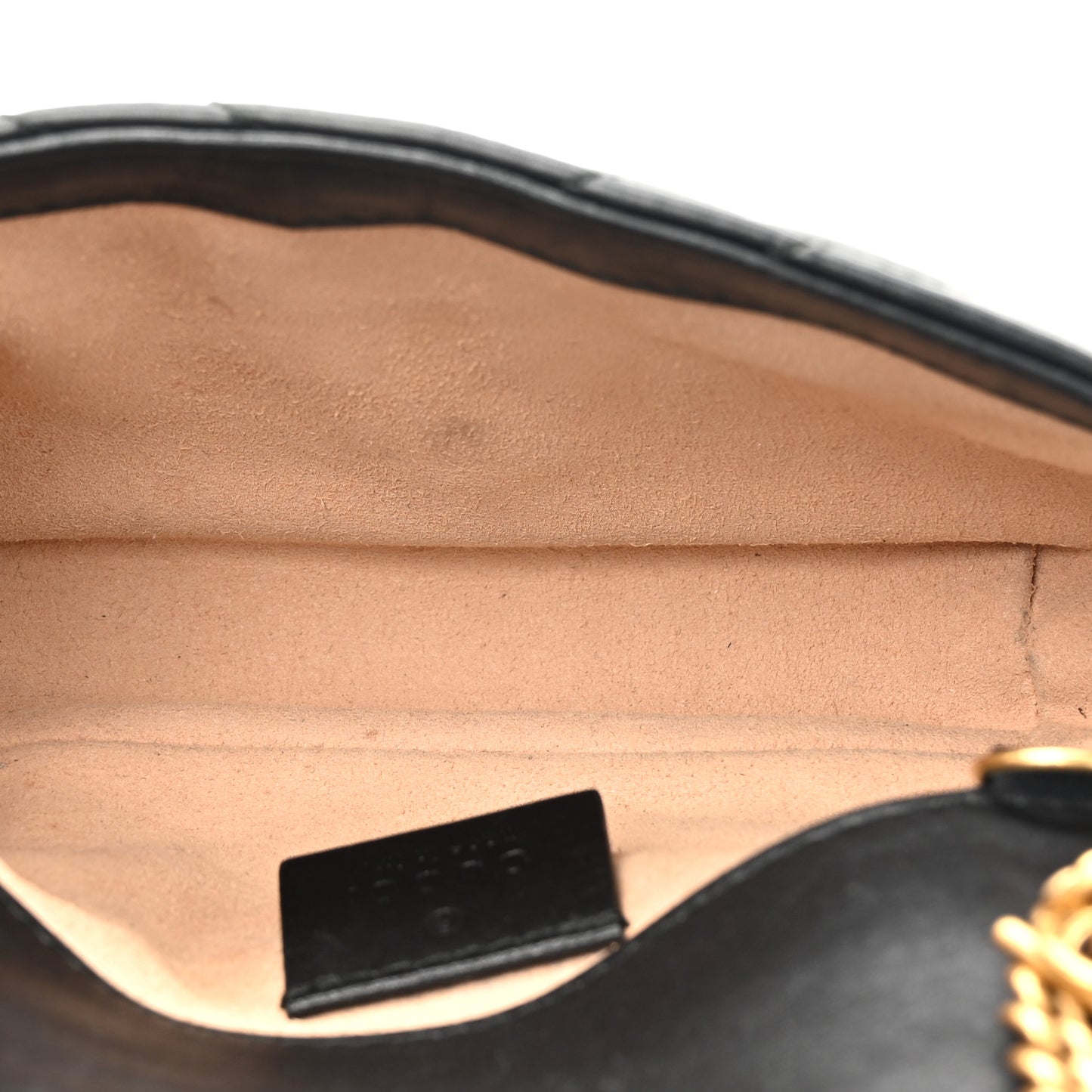Calfskin Matelasse Super Mini GG Marmont Shoulder Bag Black