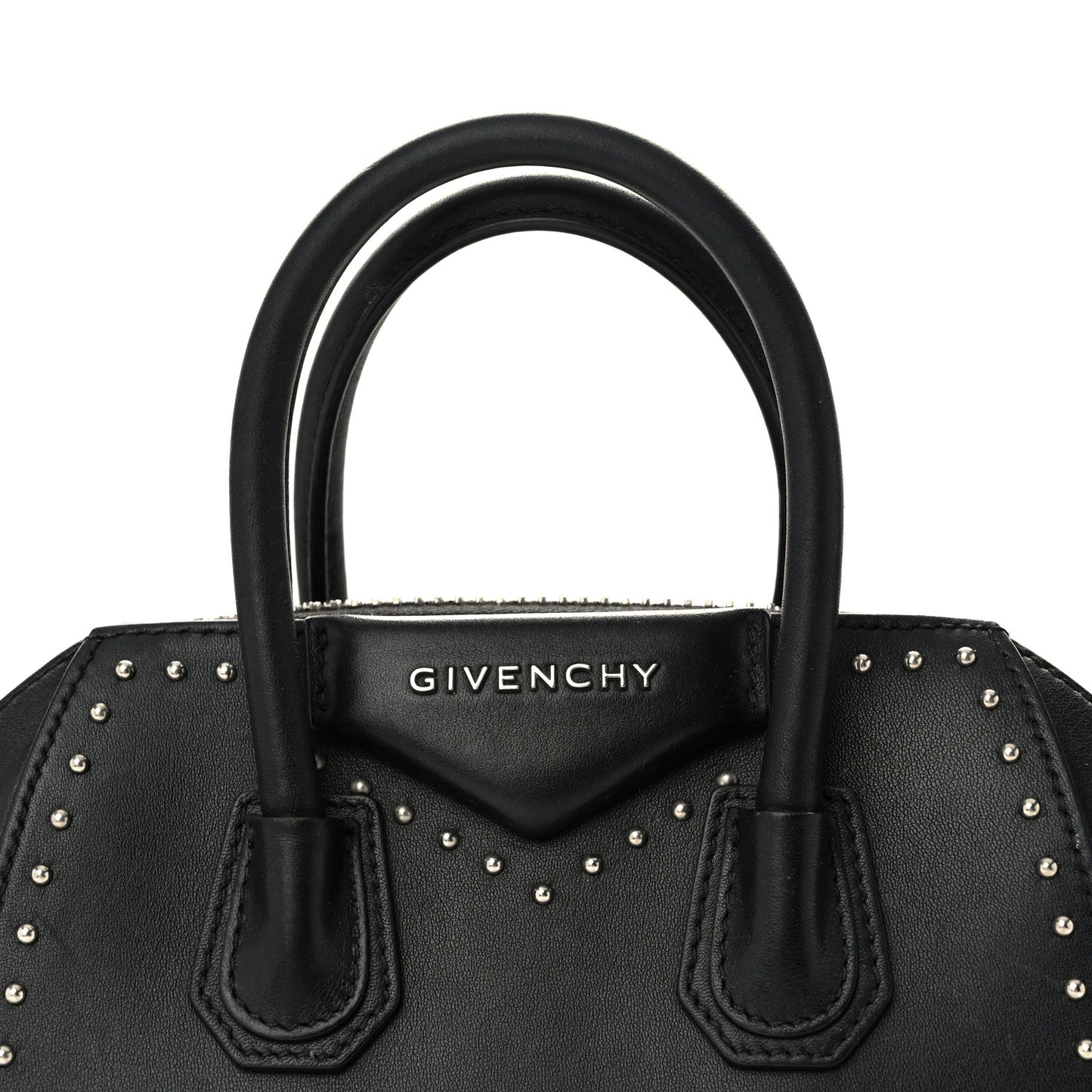 Smooth Calfskin Mini Studded Antigona Black