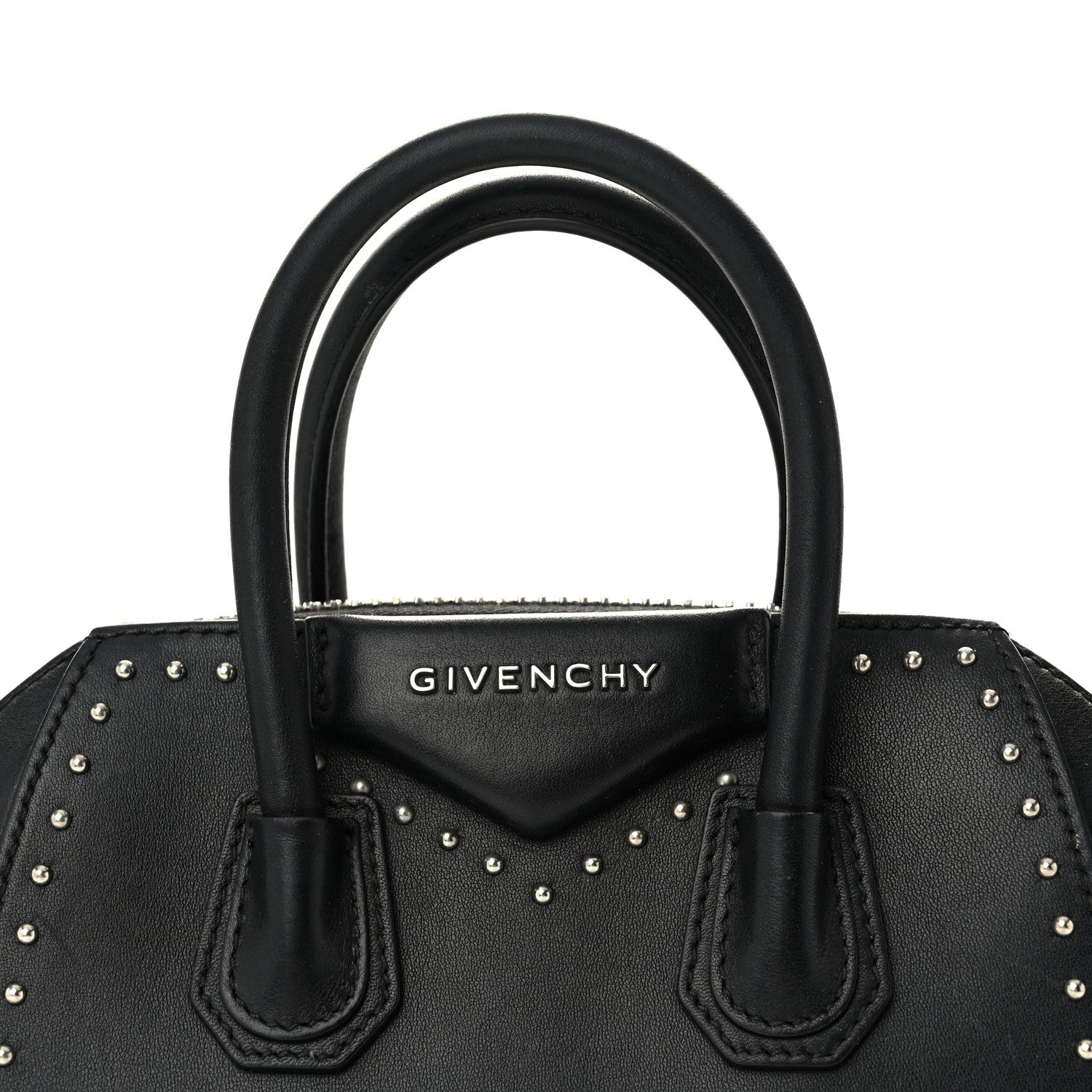 Givenchy Smooth Calfskin Mini Studded Antigona Black 8 of 10