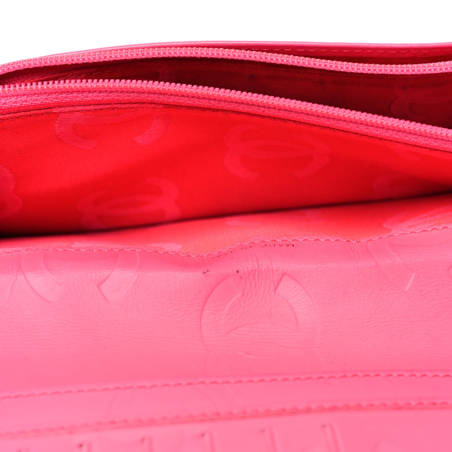 Calfskin Quilted Cambon Yen Wallet Black