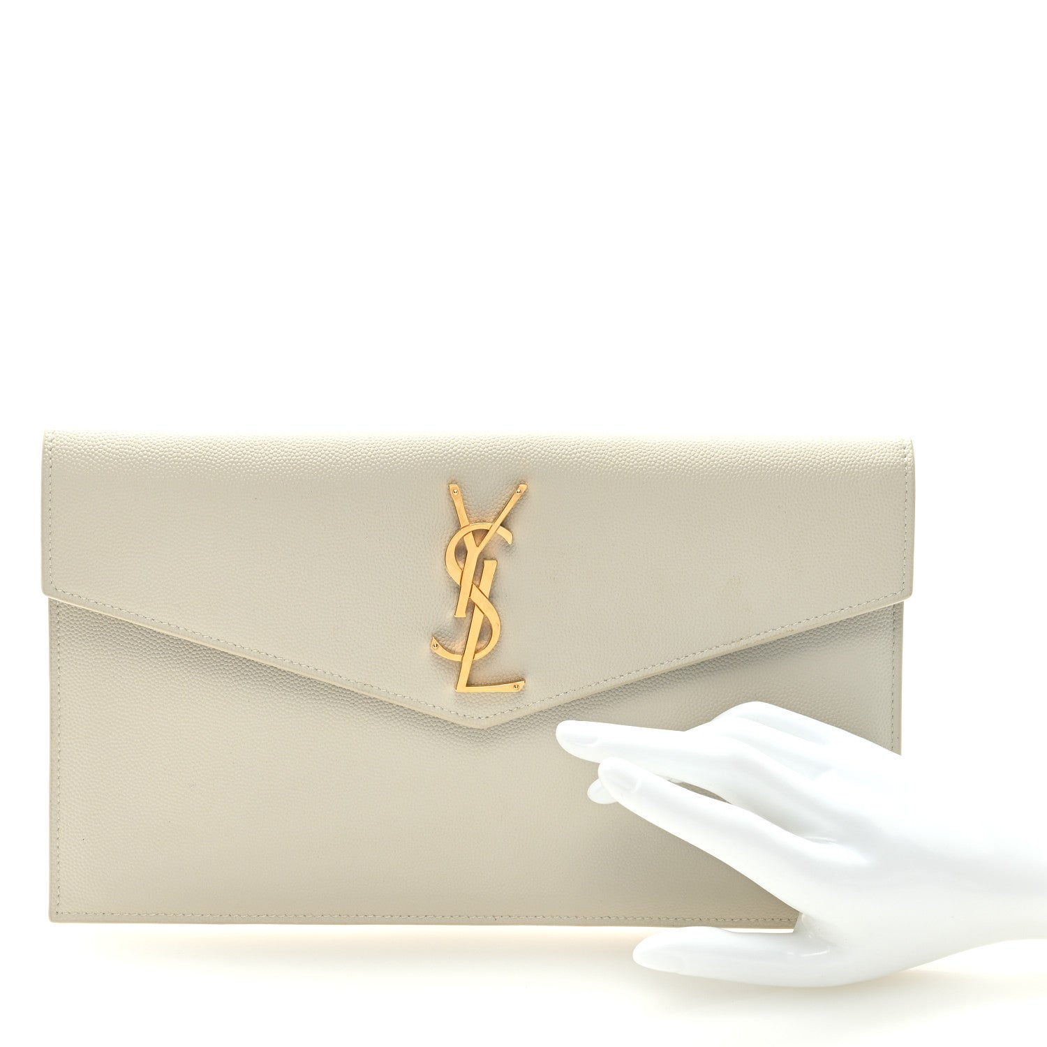 Saint Laurent Grain De Poudre Uptown Pouch Crema Soft 2 of 6