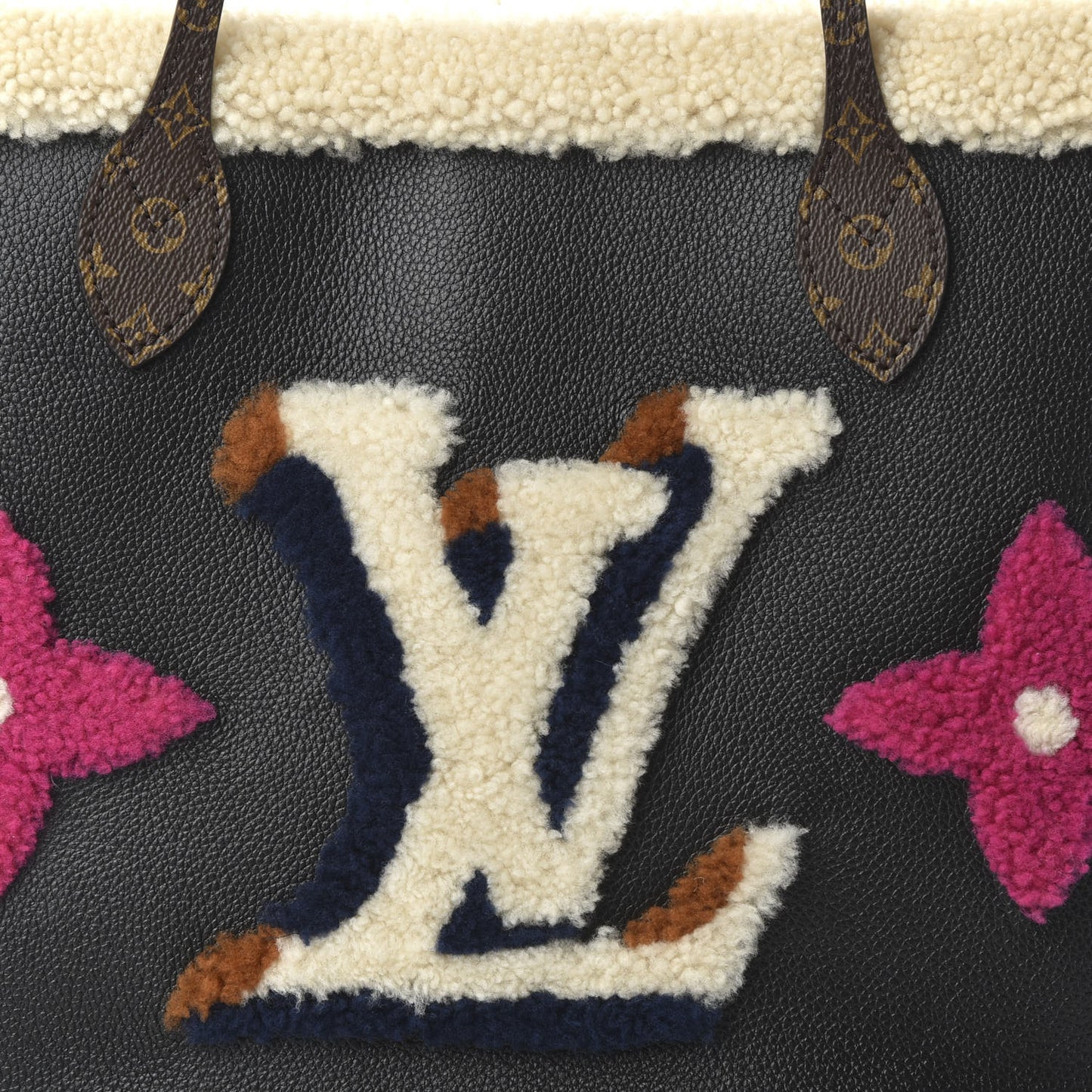 Calfskin Monogram Teddy Neverfull MM Black