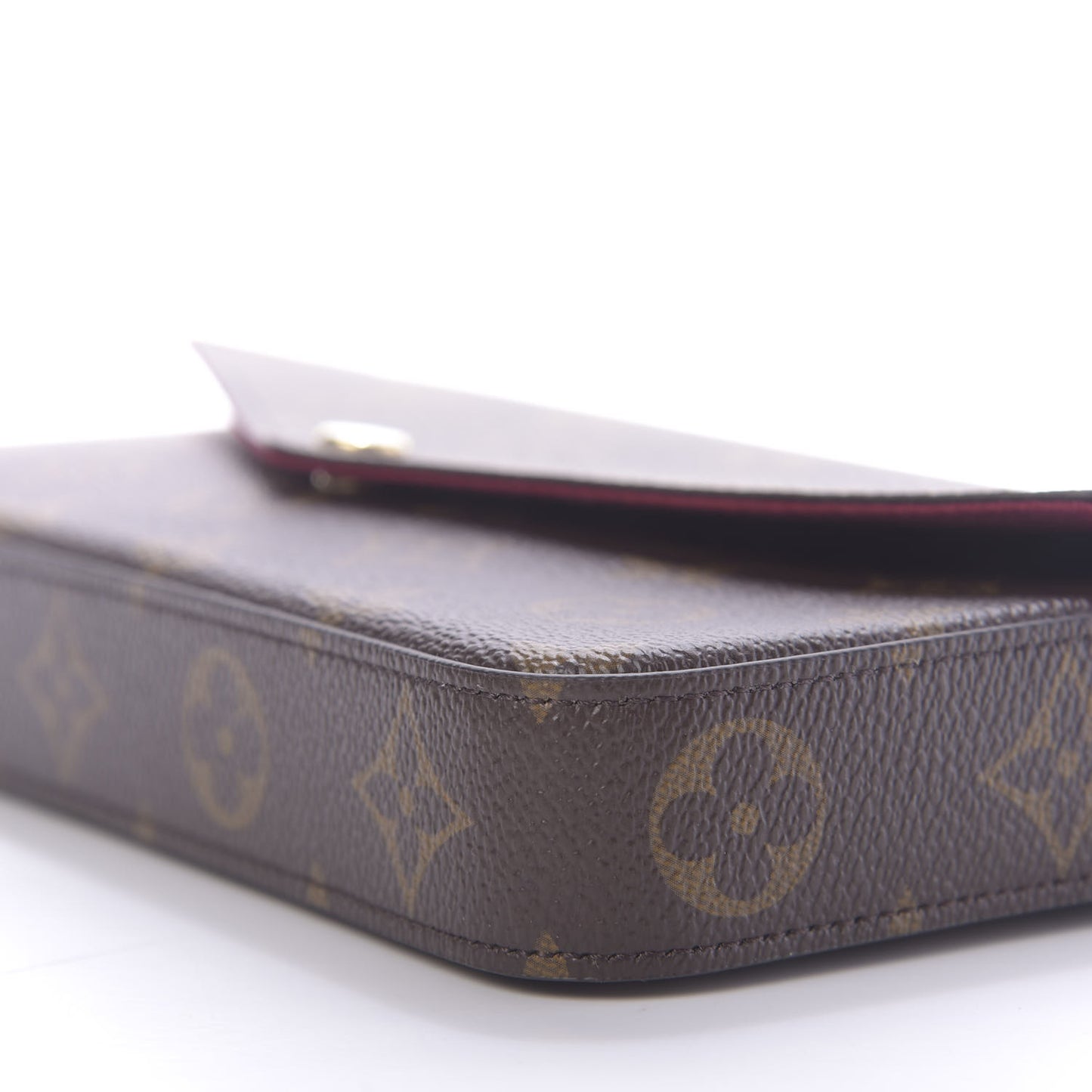 Monogram Pochette Felicie Chain Wallet Fuchsia