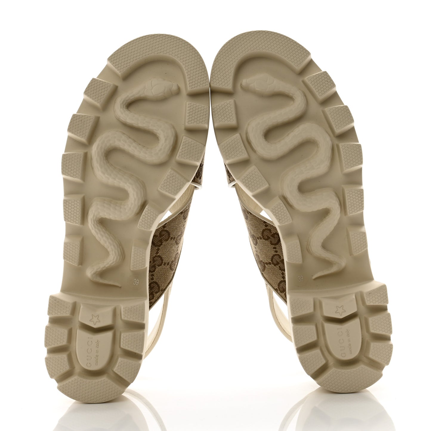 Monogram Granada Kid Trip 40/72mm Lug Sole Sandals 39 Beige Ebony Mystic White