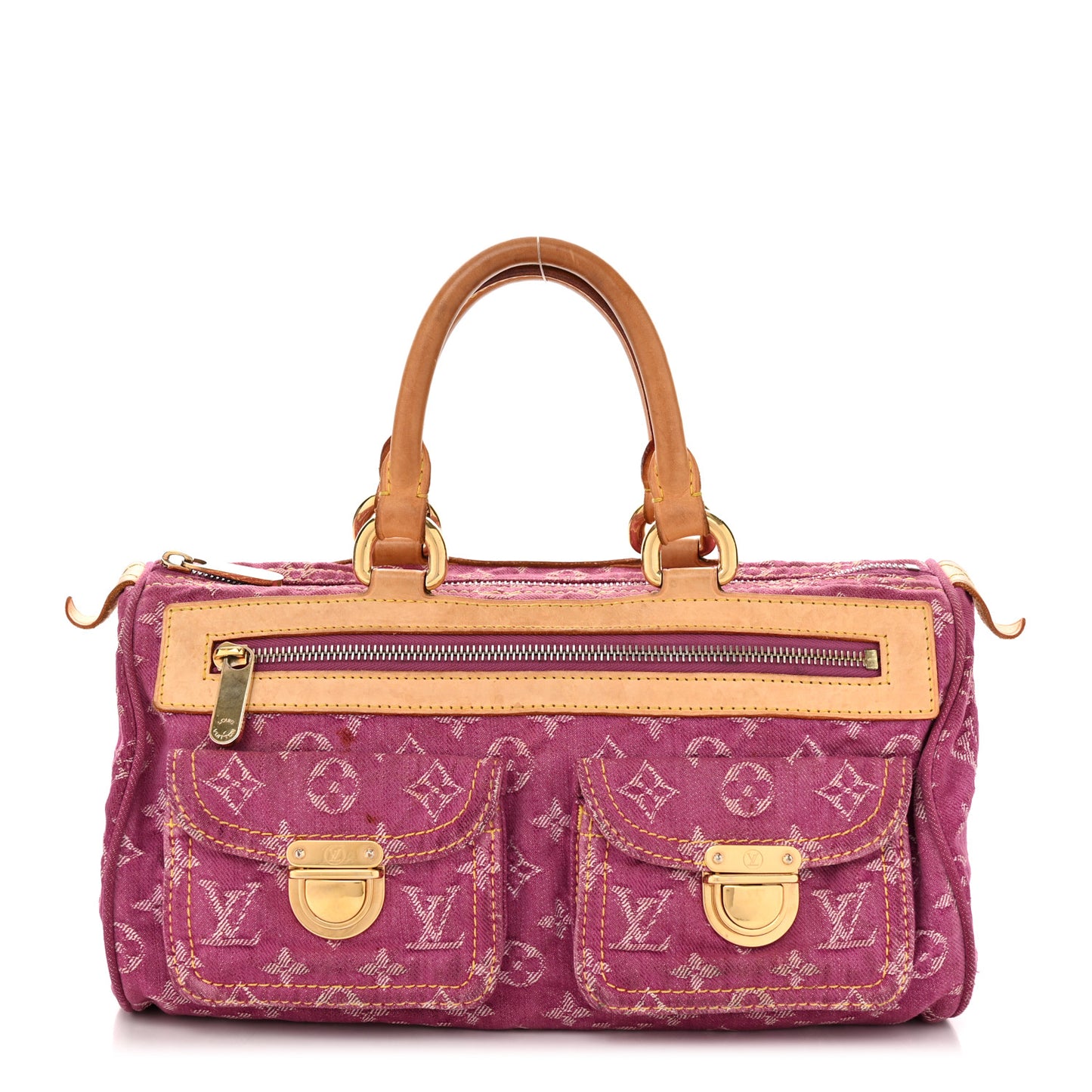 Monogram Denim Neo Speedy Fuchsia